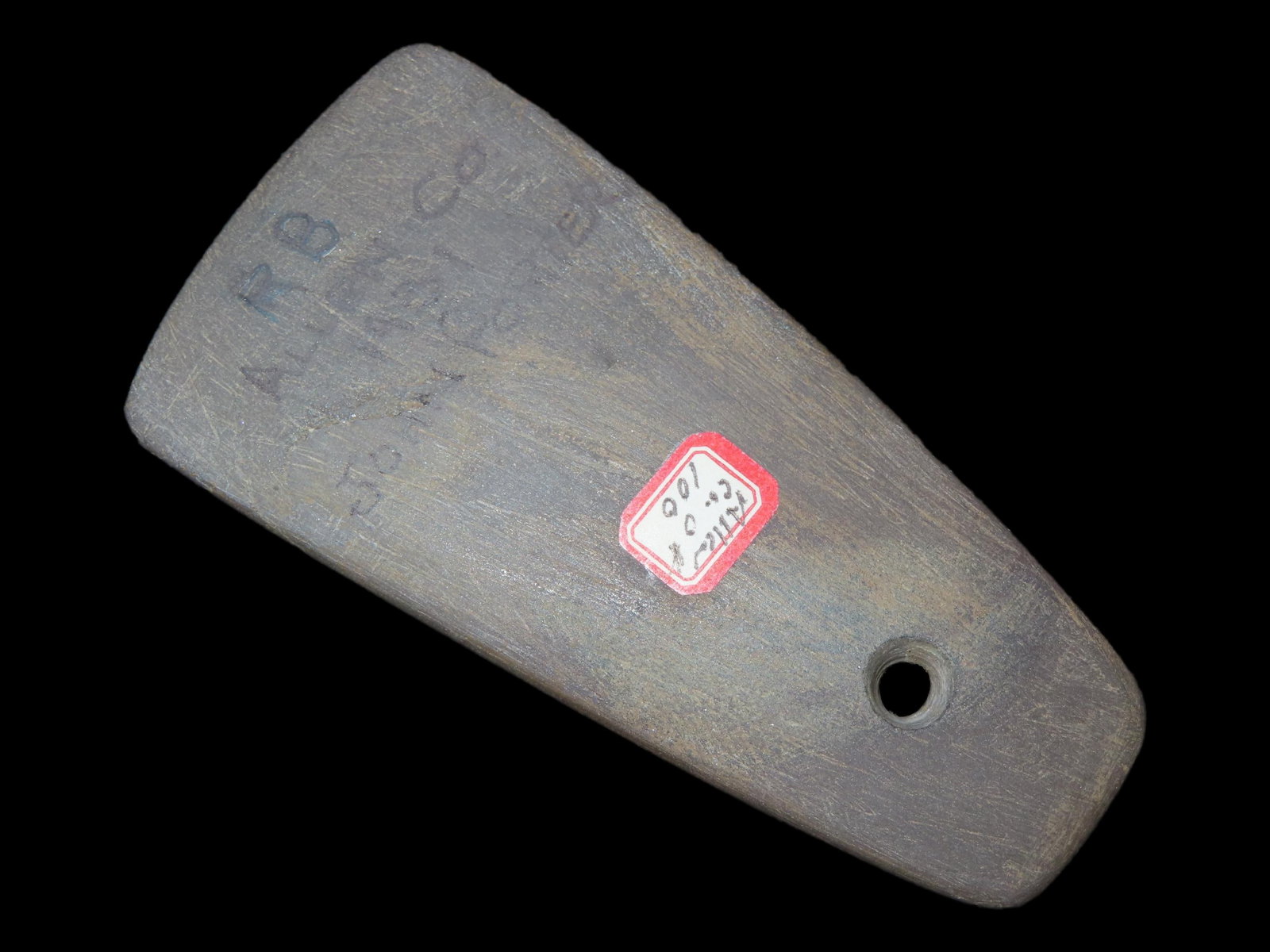 3 3/4?? x 2?? Trapezoidal Slate Pendant, Allen Co., Ohio (1 of 9)