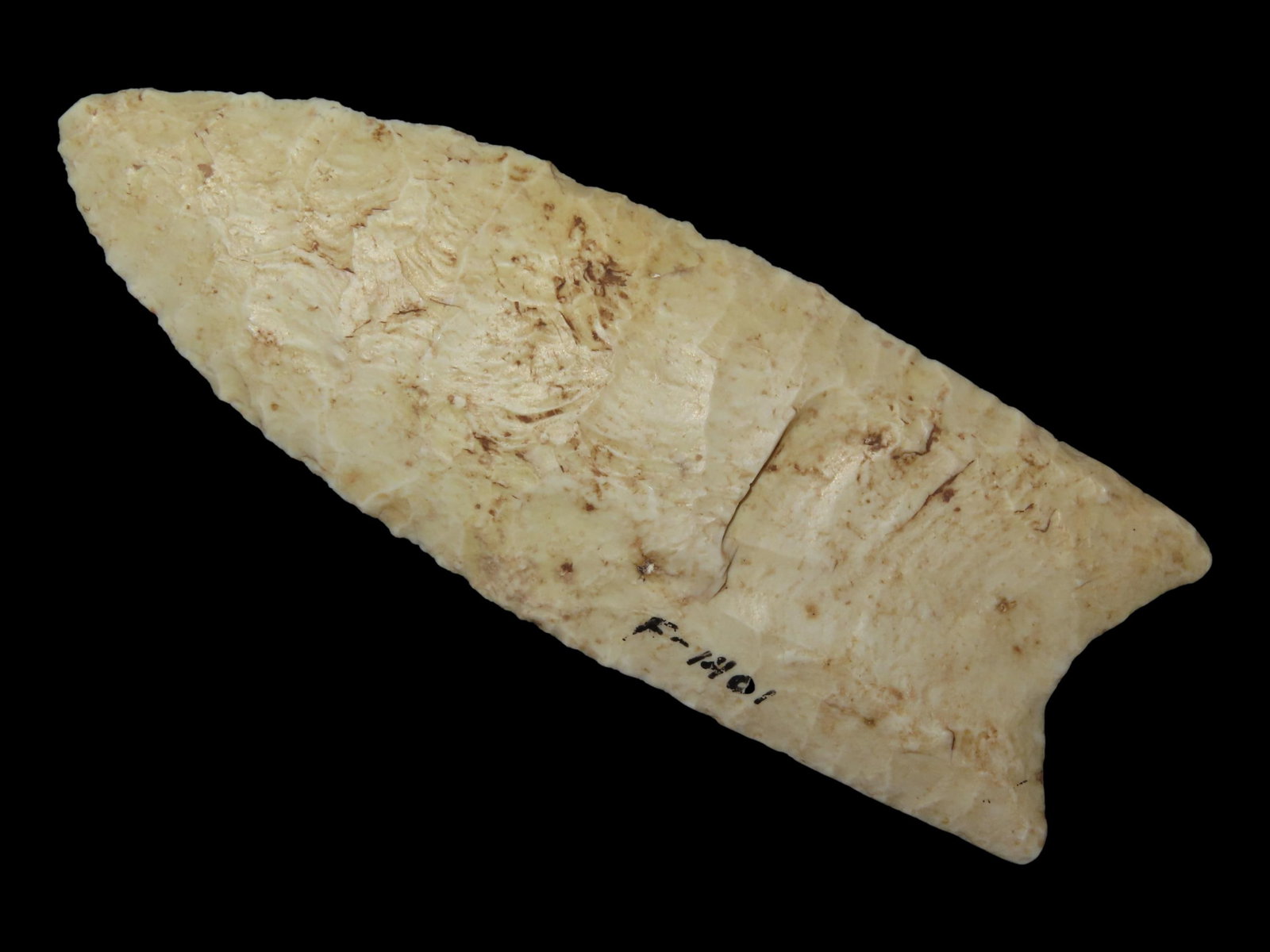 4 1/16?? x 1 3/8?? Paleo Fluted Clovis, Burlington Chert, Illinois, Ex. Charles Shewey, Jim (1 of 13)
