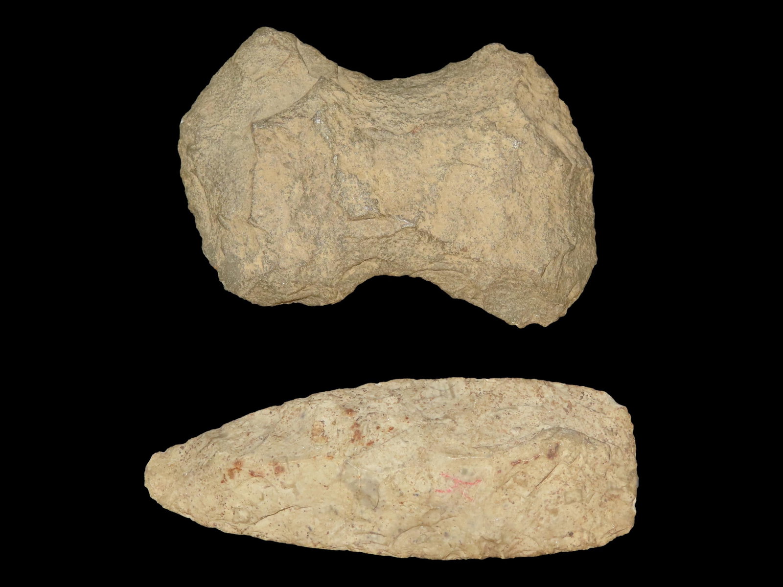 5 1/2?? x 2?? Group of 2 Tools, Adze and Flint Axe, Both from Illinois (1 of 9)