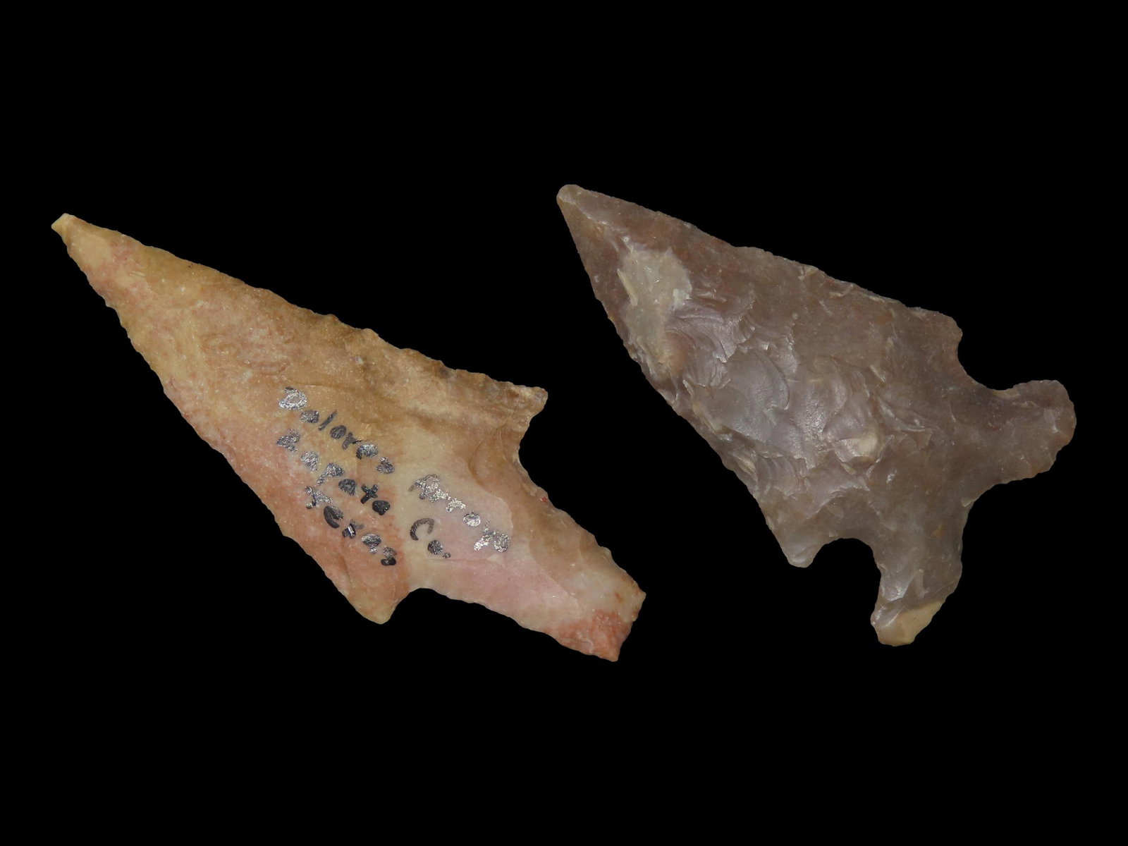 Grouping of 2 Arrowheads, Texas Pts. (1 of 6)