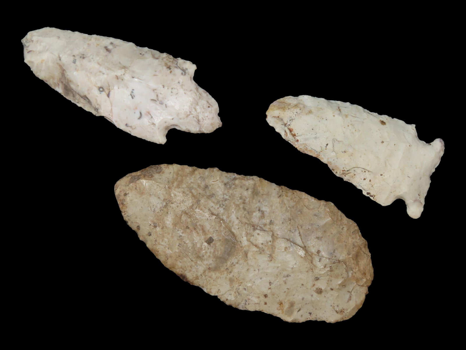 3 3/4?? x 1 7/8?? Grouping of 3 Archaic Pts., Illinois (1 of 6)