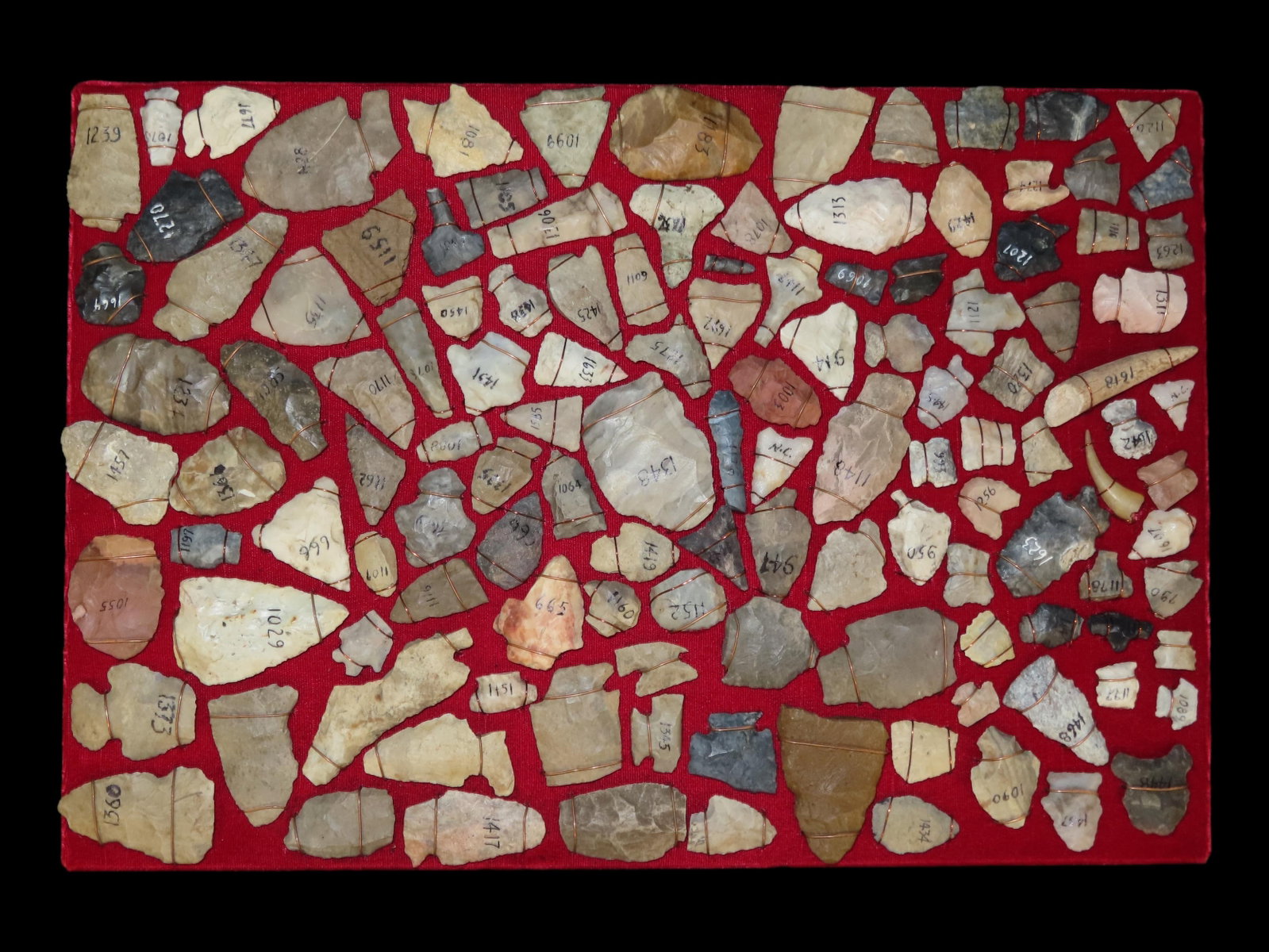 Frame of Archaic and Woodland Points from Michigan (1 of 10)