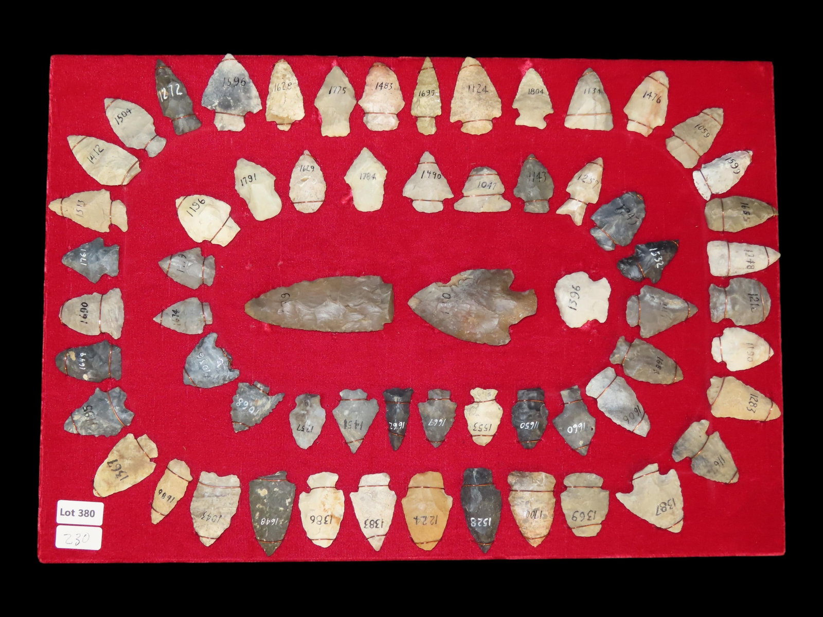 Board of Archaic/Woodland Points from Michigan (1 of 8)