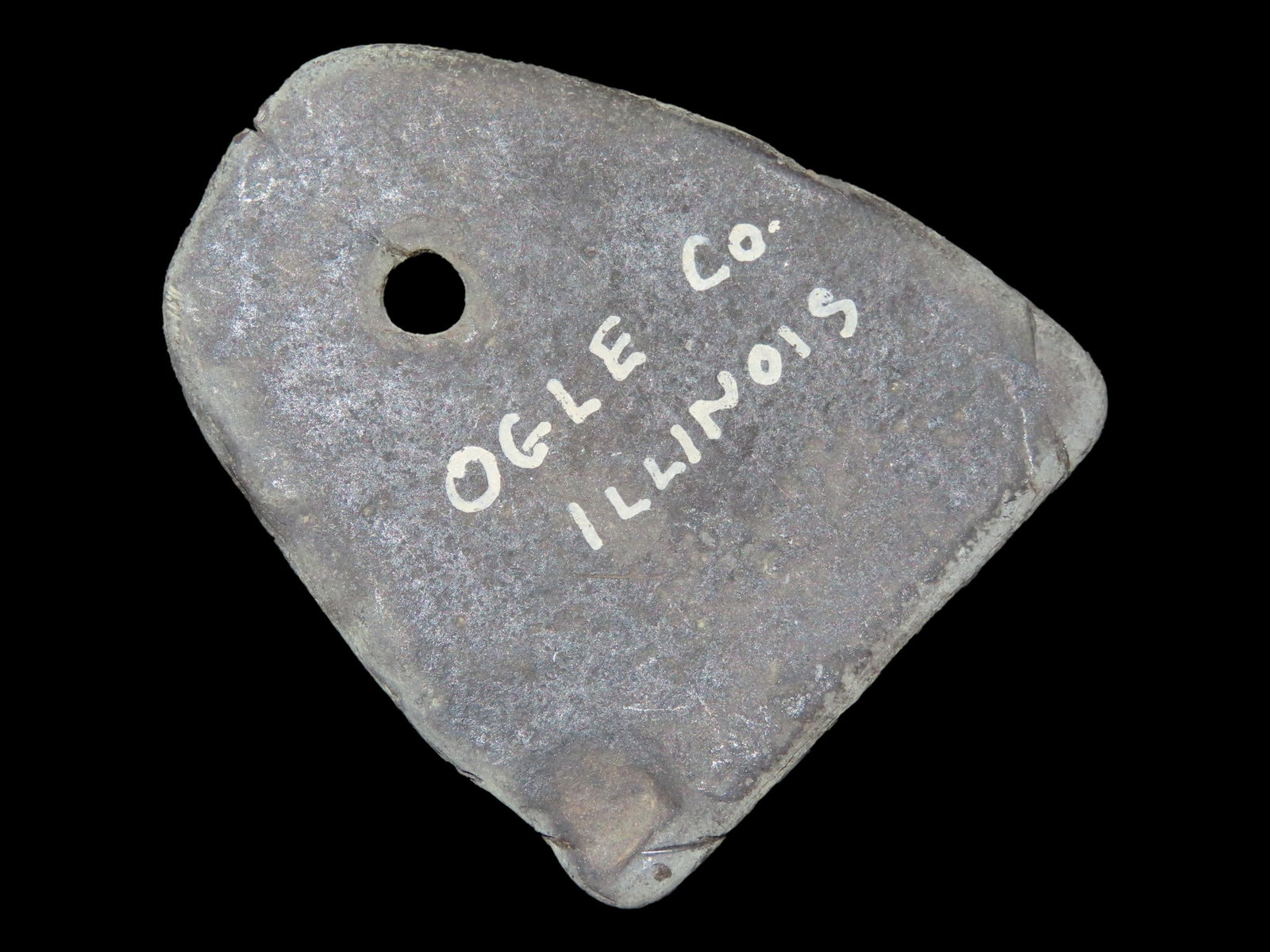 1 5/8?? x 1 1/2?? Slate Pendant, Ogle Co., Illinois (1 of 7)