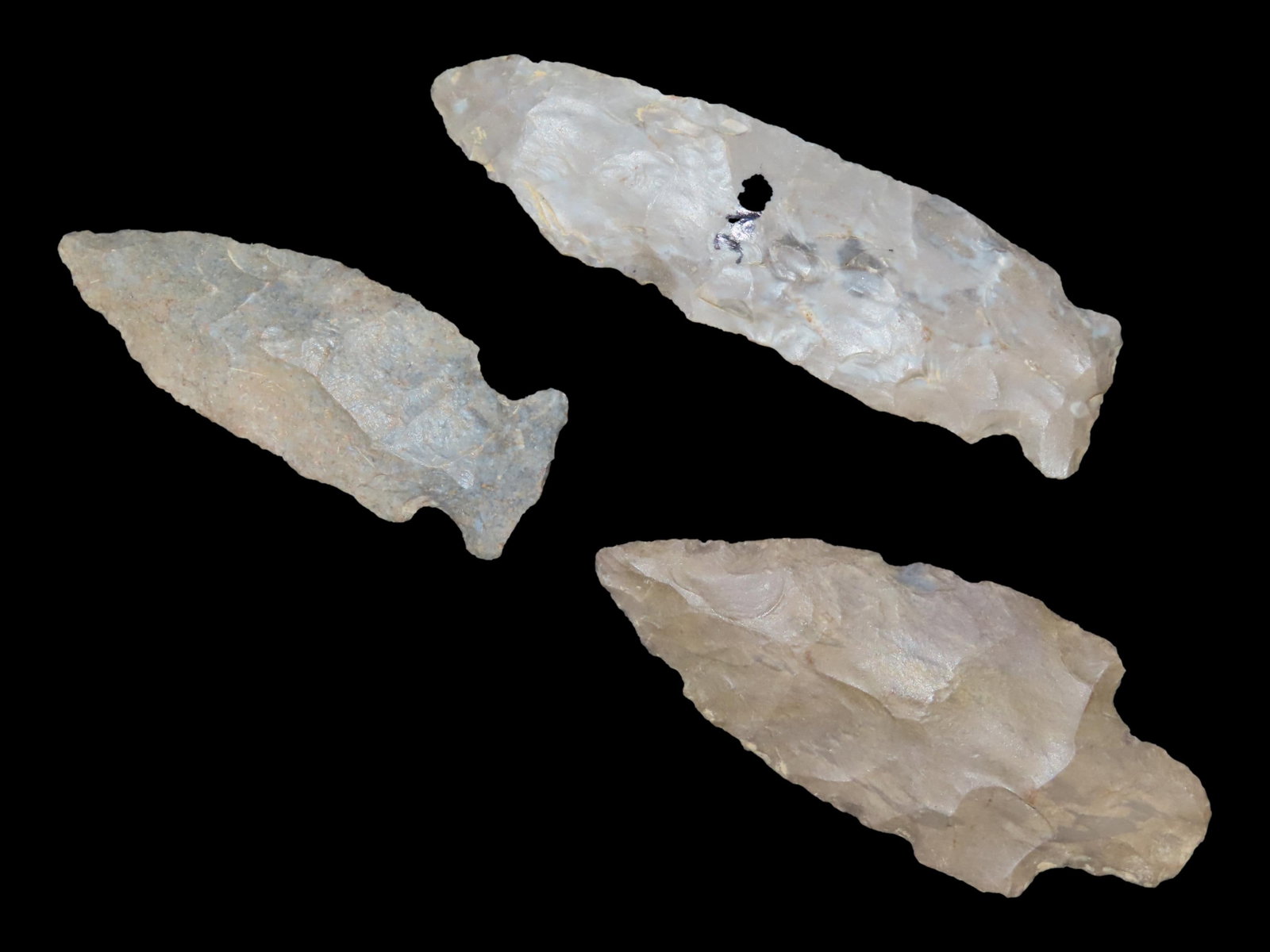 Grouping of 3 Arrowheads, Woodland/Archaic Points (1 of 5)