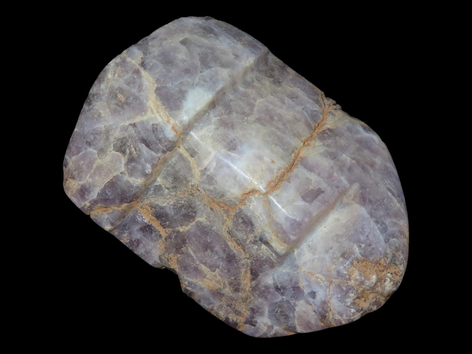 5?? x 3 5/8?? Pre-Columbian Olmec Mask / Effigy Figurine Made of Beautiful Purple Florite: 5” x 3 5/8” Pre-Columbian Olmec Mask / Effigy Figurine Made of Beautiful Purple Florite