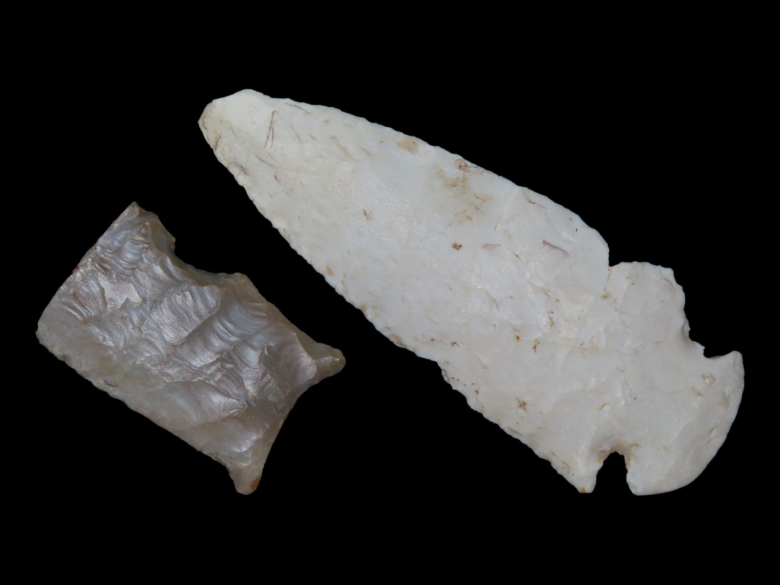 Lot of Two Heartbreakers, Dovetail and Beavertail, Found in Logan Co., Illinois, Info Card Included: Lot of Two Heartbreakers, Dovetail and Beavertail, Found in Logan Co., Illinois, Info Card Included