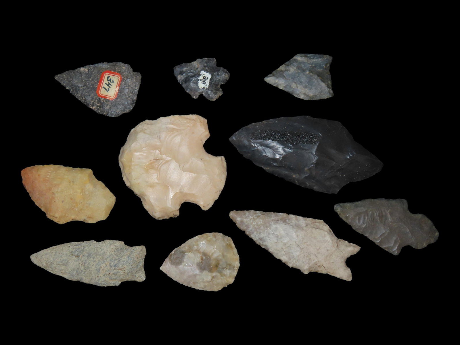 Lot of All Types of North American Points, Info Cards Included, Midwest Points (1 of 14)