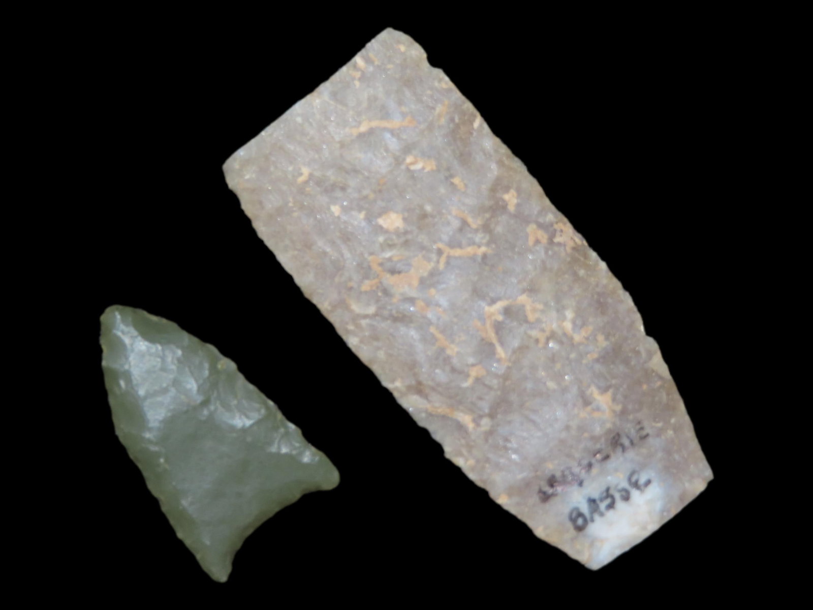 Two Neolithic Points from Algeria, Info on Cards (1 of 8)