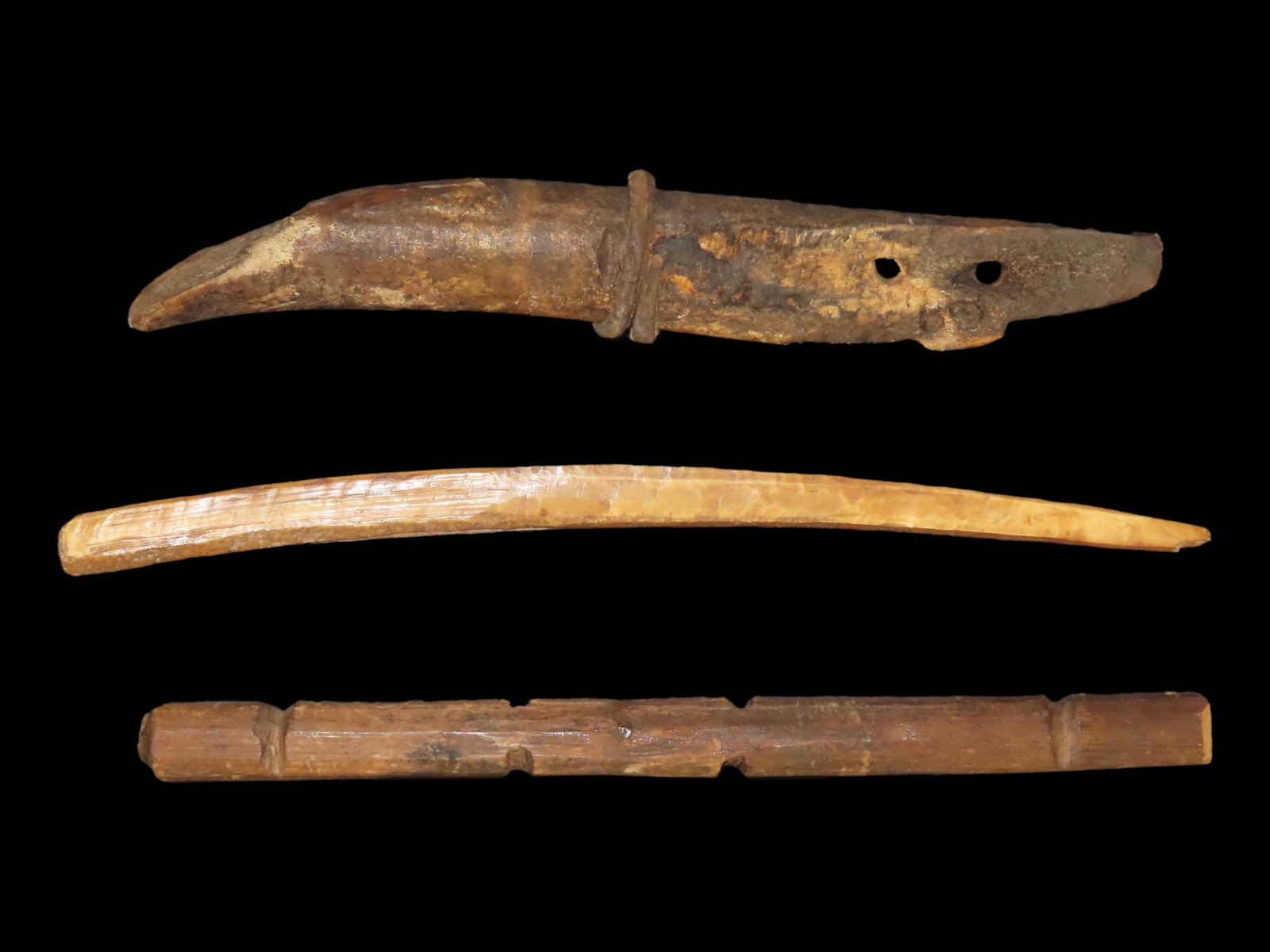 Lot of 3 Alaskan Artifacts, Longest 11 3/4??, Found in the Bering Strait (1 of 15)