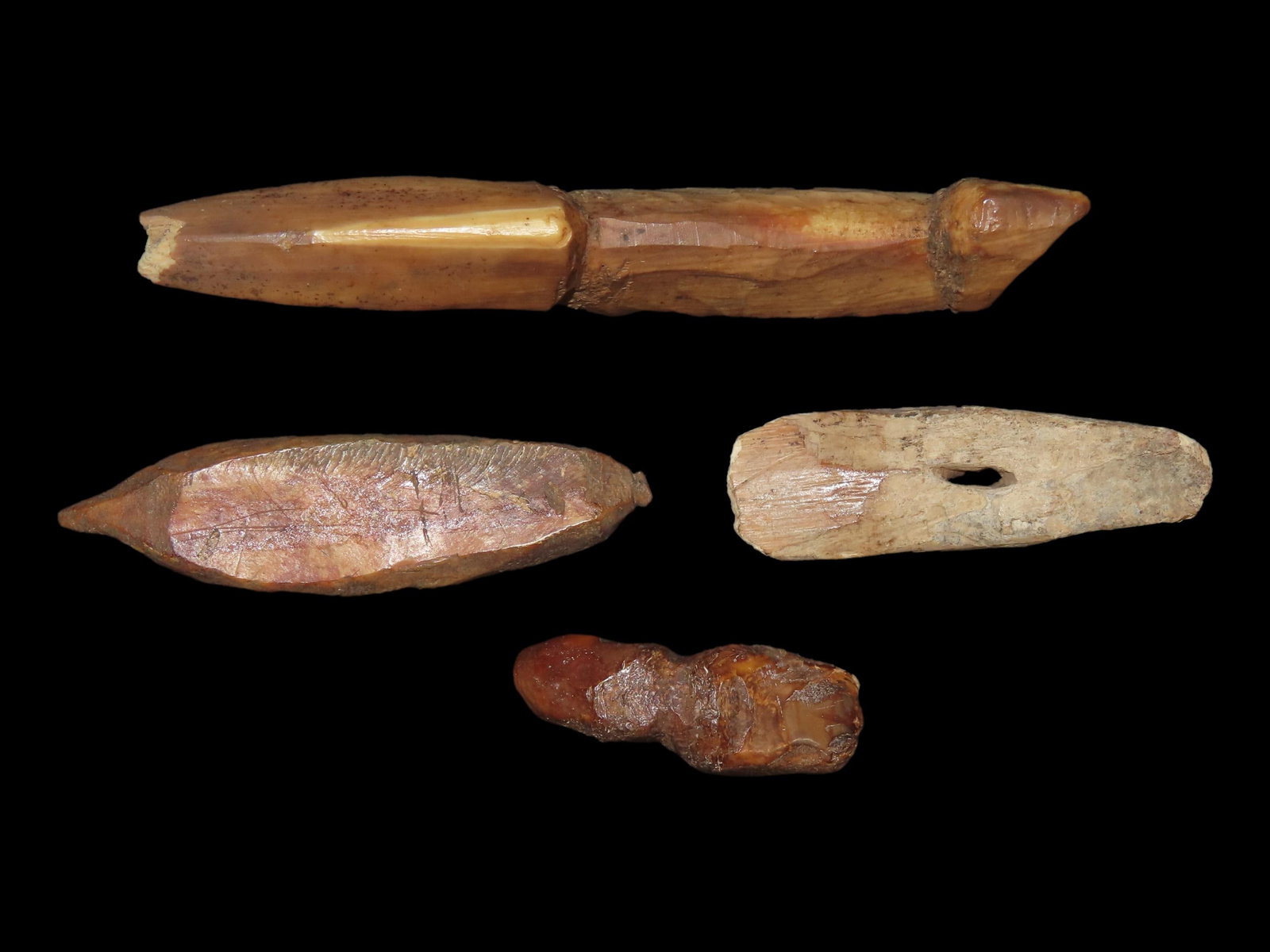 Lot of 4 Artifacts/Tools, Eskimo, Bering Sea, Alaska (1 of 13)