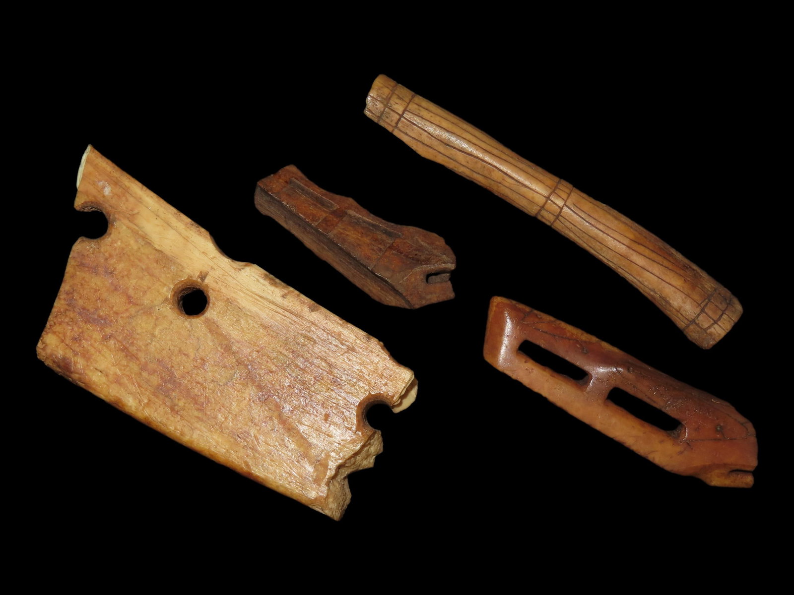 Lot of 4 Tools and Artifacts, Bering Sea, Alaska, Eskimo (1 of 20)