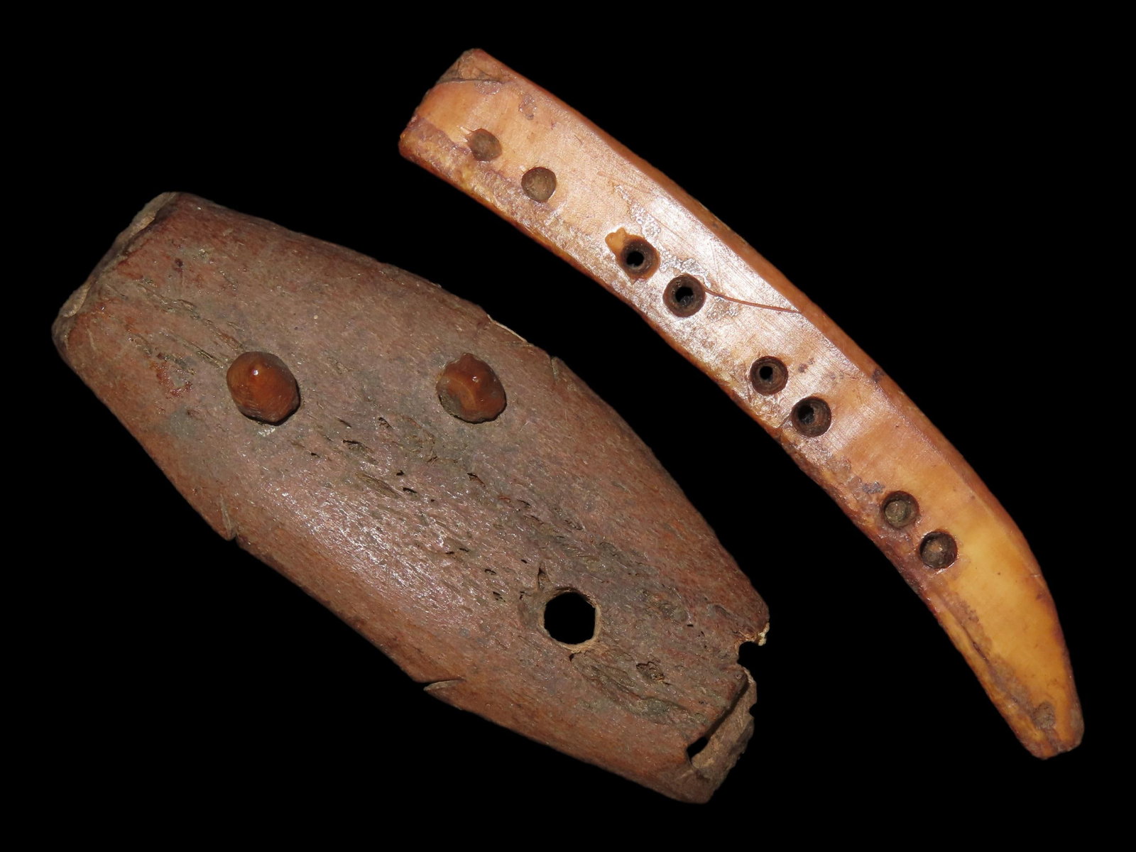 Eskimo Toy Sled Runner, Diomede Island and Ice Creeper with Pegs, Bering Sea, Alaska (1 of 10)