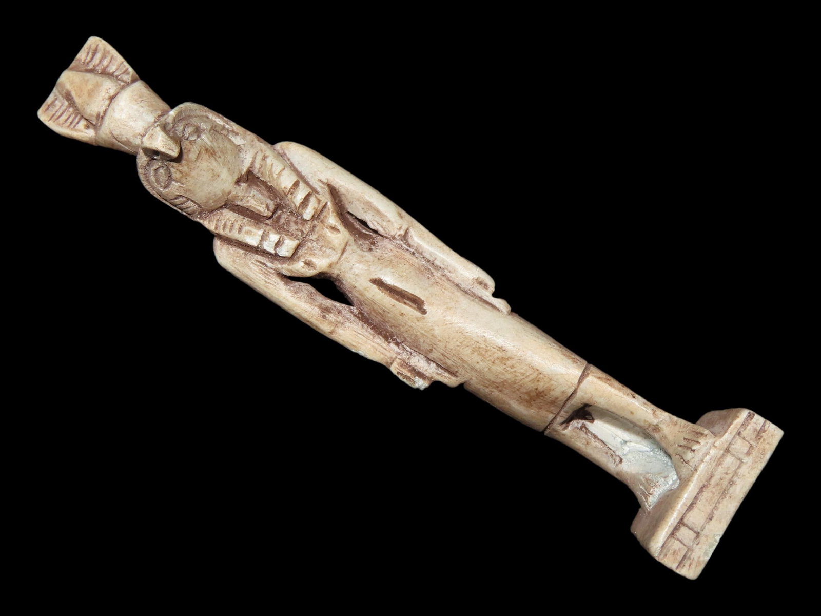 3 1/8" Antique Egyptian Horus God Statue (1 of 8)