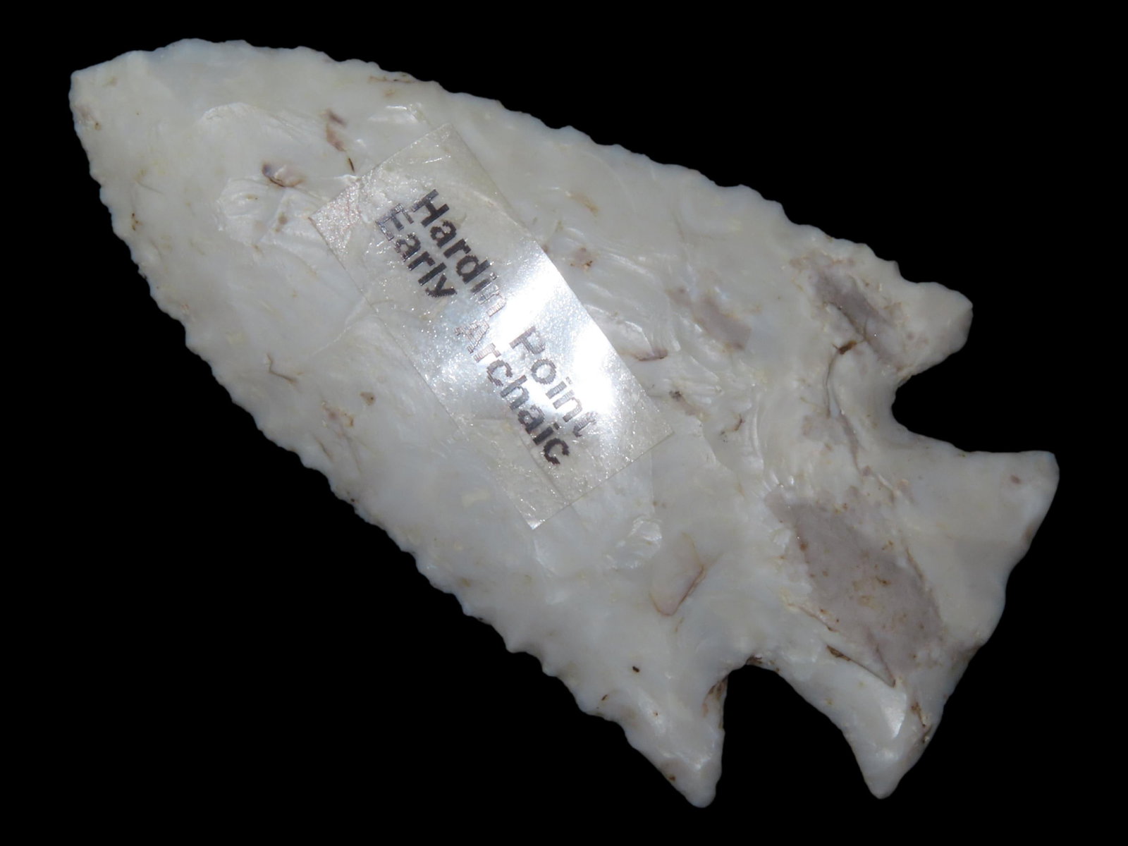 3 1/16" Hardin Point, Motley COA, Burlington Chert, Pike Co., Illinois, Ex. Herbert Mangold (1 of 9)