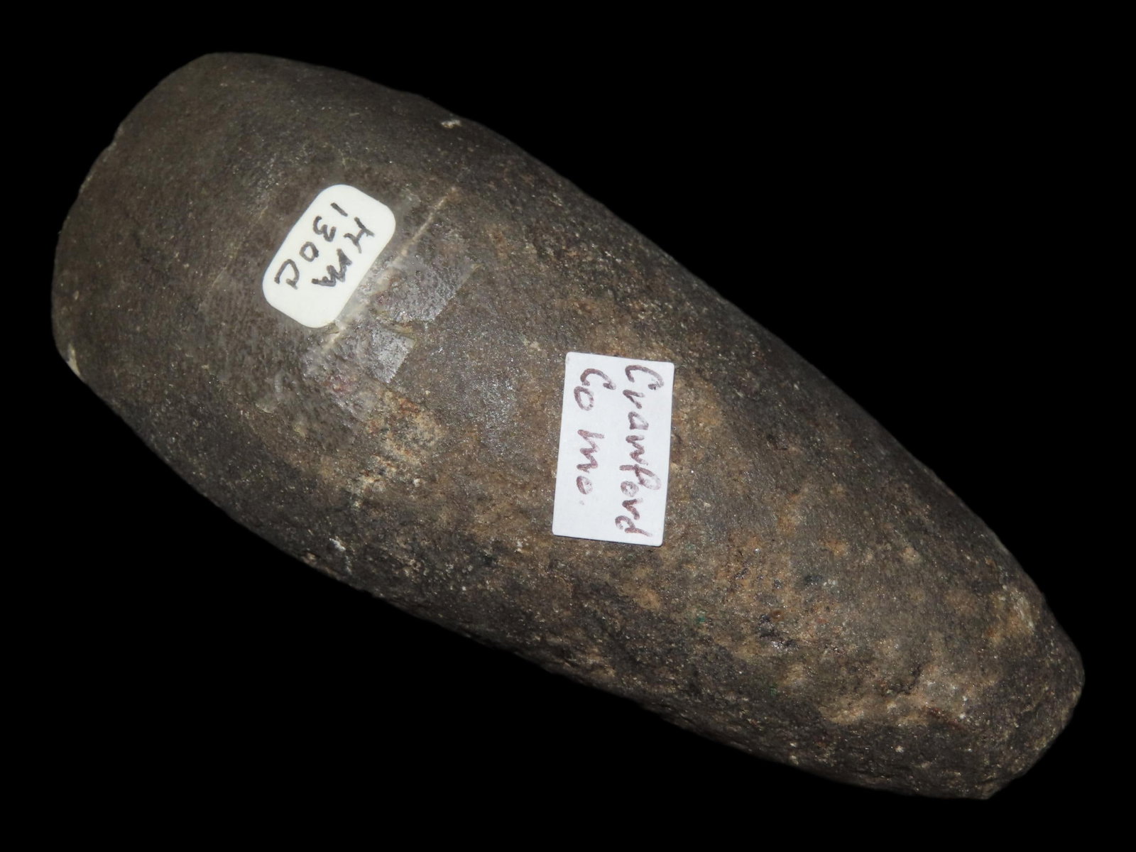 4 1/8" Celt, Crawford Co., Illinois, Ex. Herbert Mangold: 4 1/8" Celt, Crawford Co., Illinois, Ex. Herbert Mangold