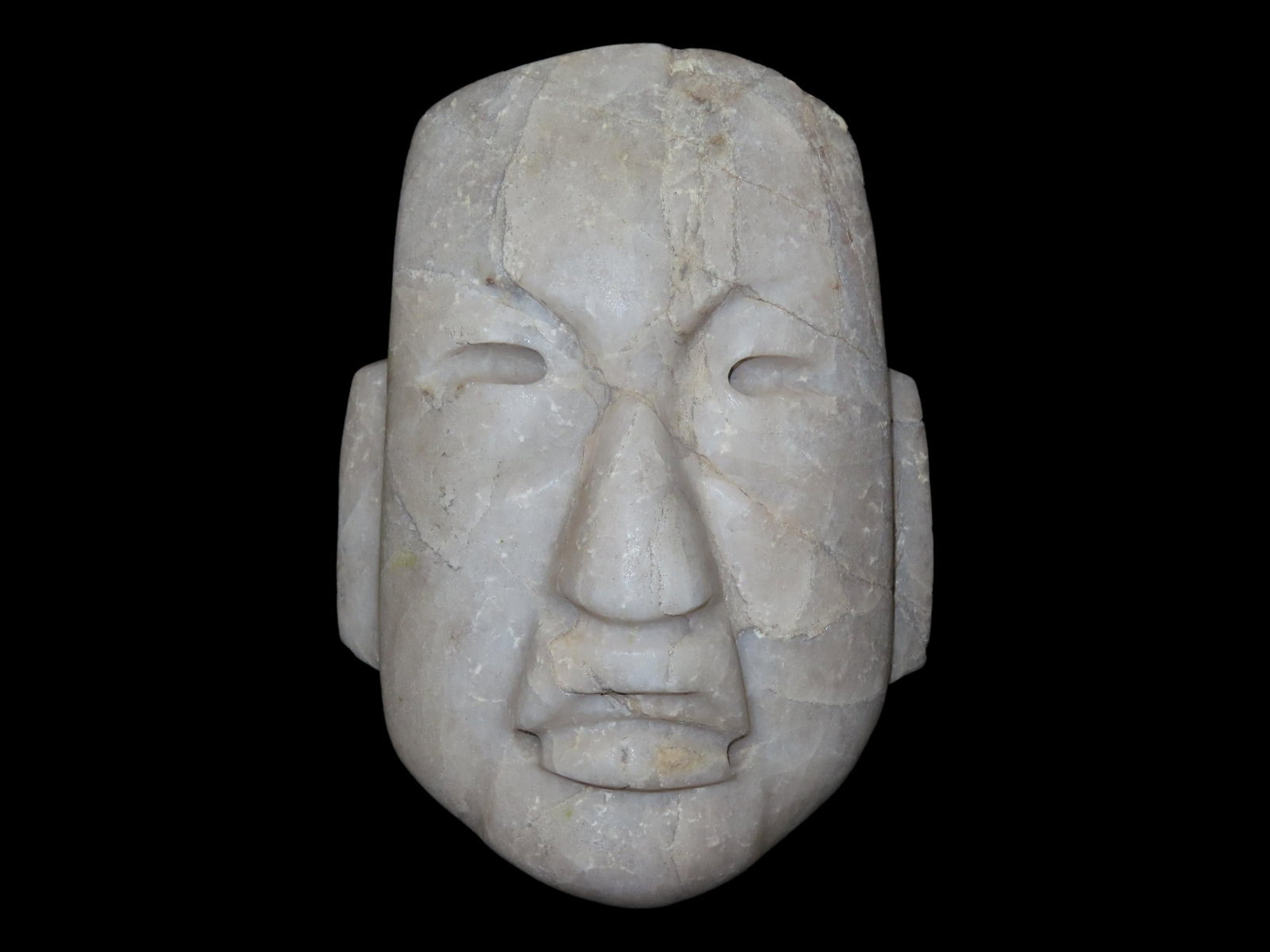 6 3/4" Pre-Columbian Teotihuacan/Olmec Style Pendant, Onyx, Mexico, 200-750 AD (1 of 12)