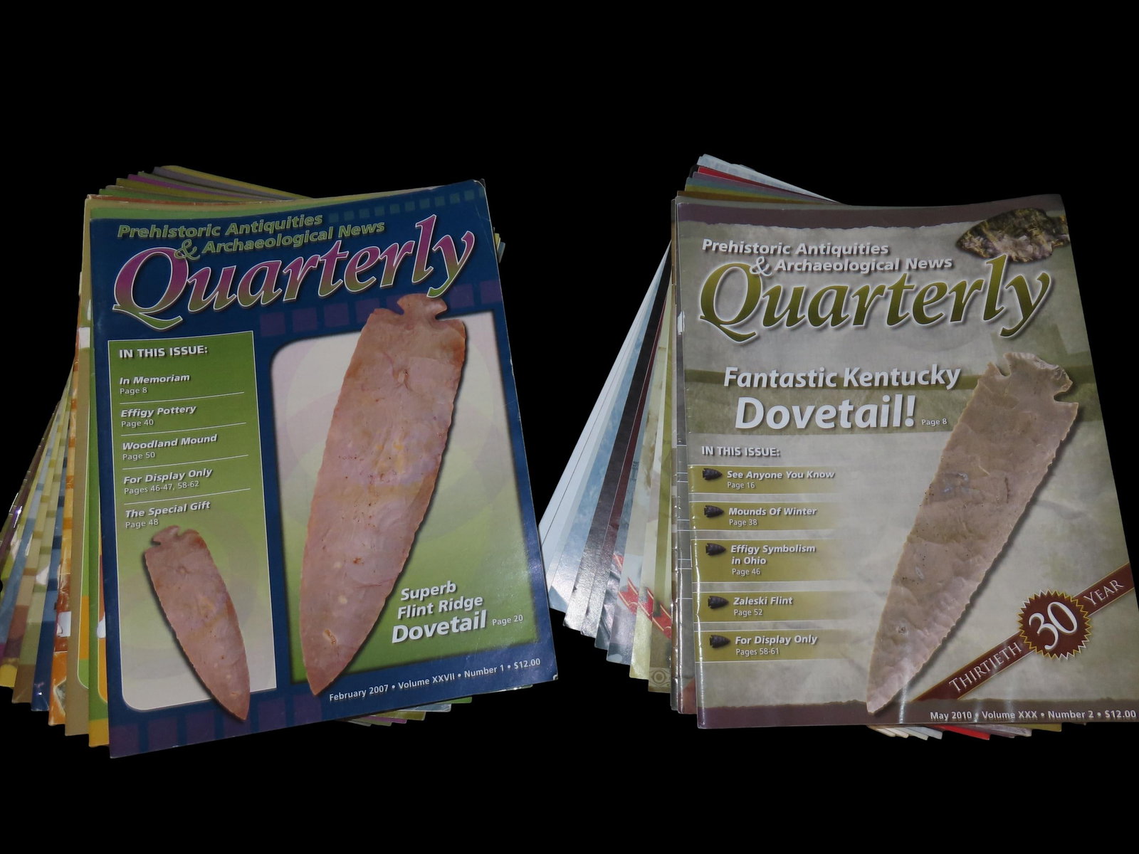 PREHISORIC ANTIQUITIES AND ARCHAEOLOGICAL NEWS QUARTERLY, LOT OF MULTIPLE MAGAZINES (1 of 5)