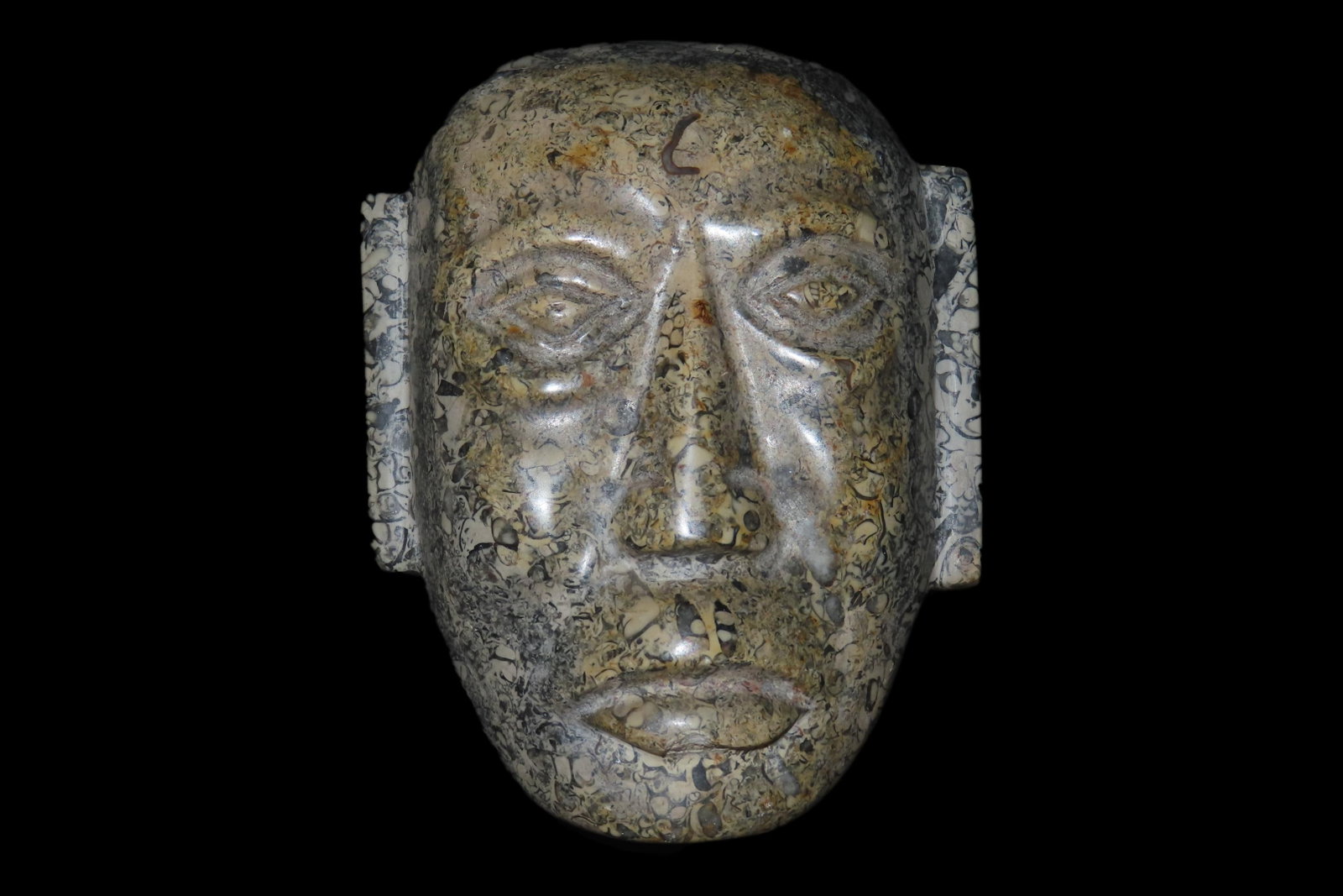 4 5/8" Tall Pre-Columbian Zapotec Mask, Western Mexico: 4 5/8" Tall Pre-Columbian Zapotec Mask, Western Mexico