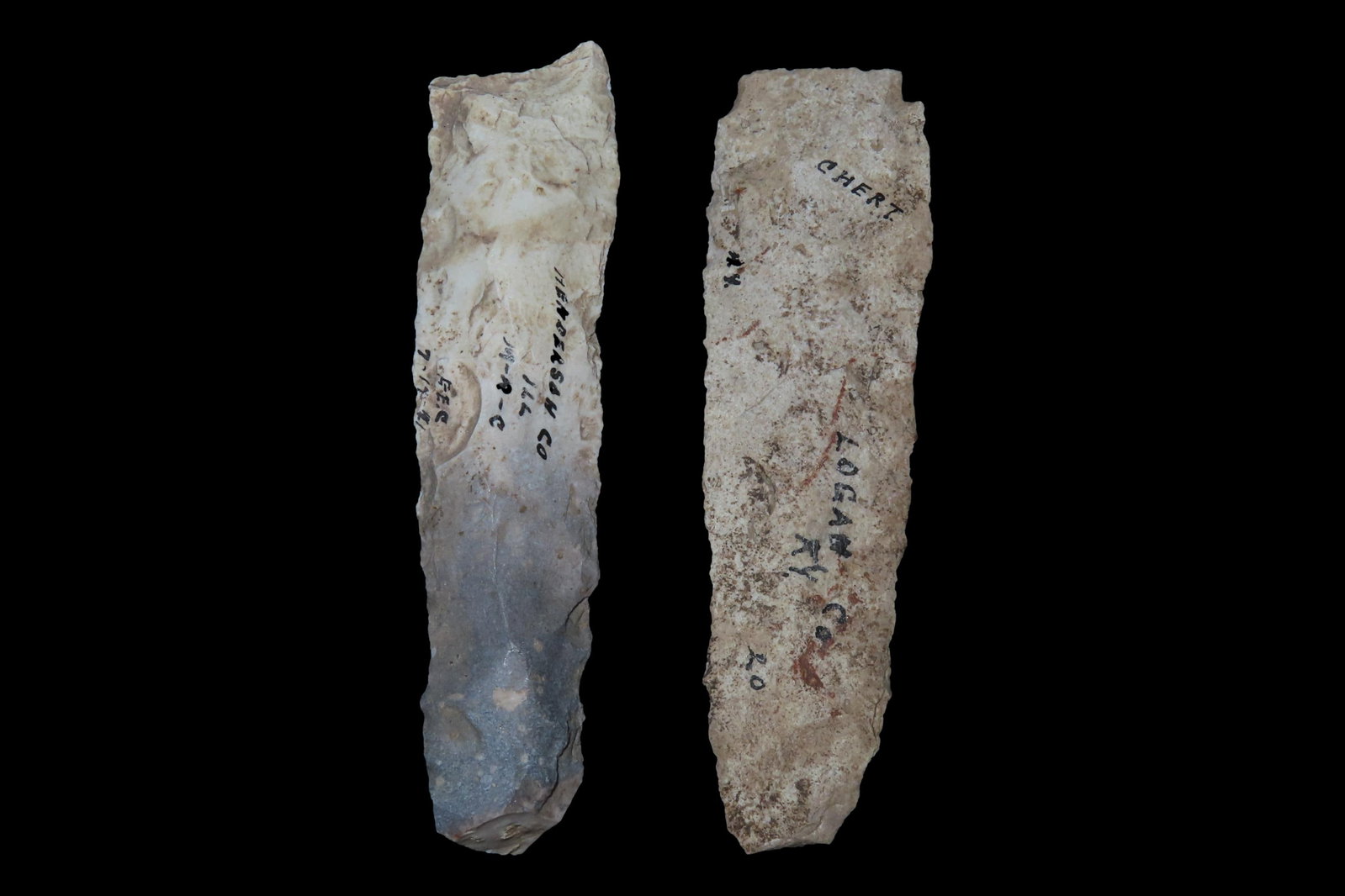Lot of 2 Archaic Points, Both Nebo Hill Culture (1 of 10)