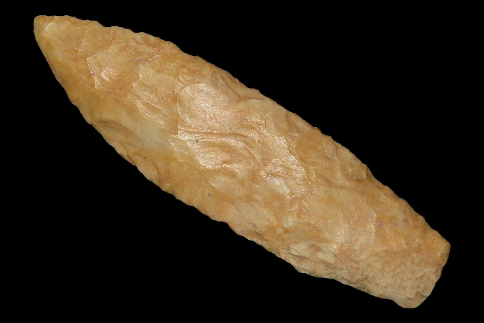 3 7/8" Lanceolate Point, Creek Stained, Found in Iowa: 3 7/8" Lanceolate Point, Creek Stained, Found in Iowa