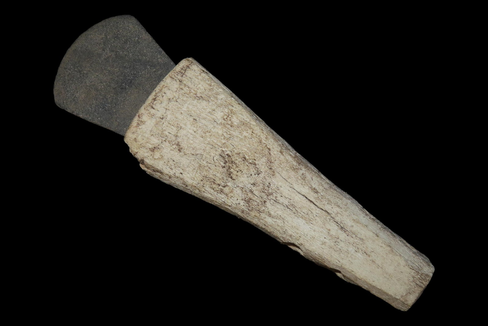 7" Slate Scraper or Blade in Handle, Alaskan Eskimo (1 of 7)