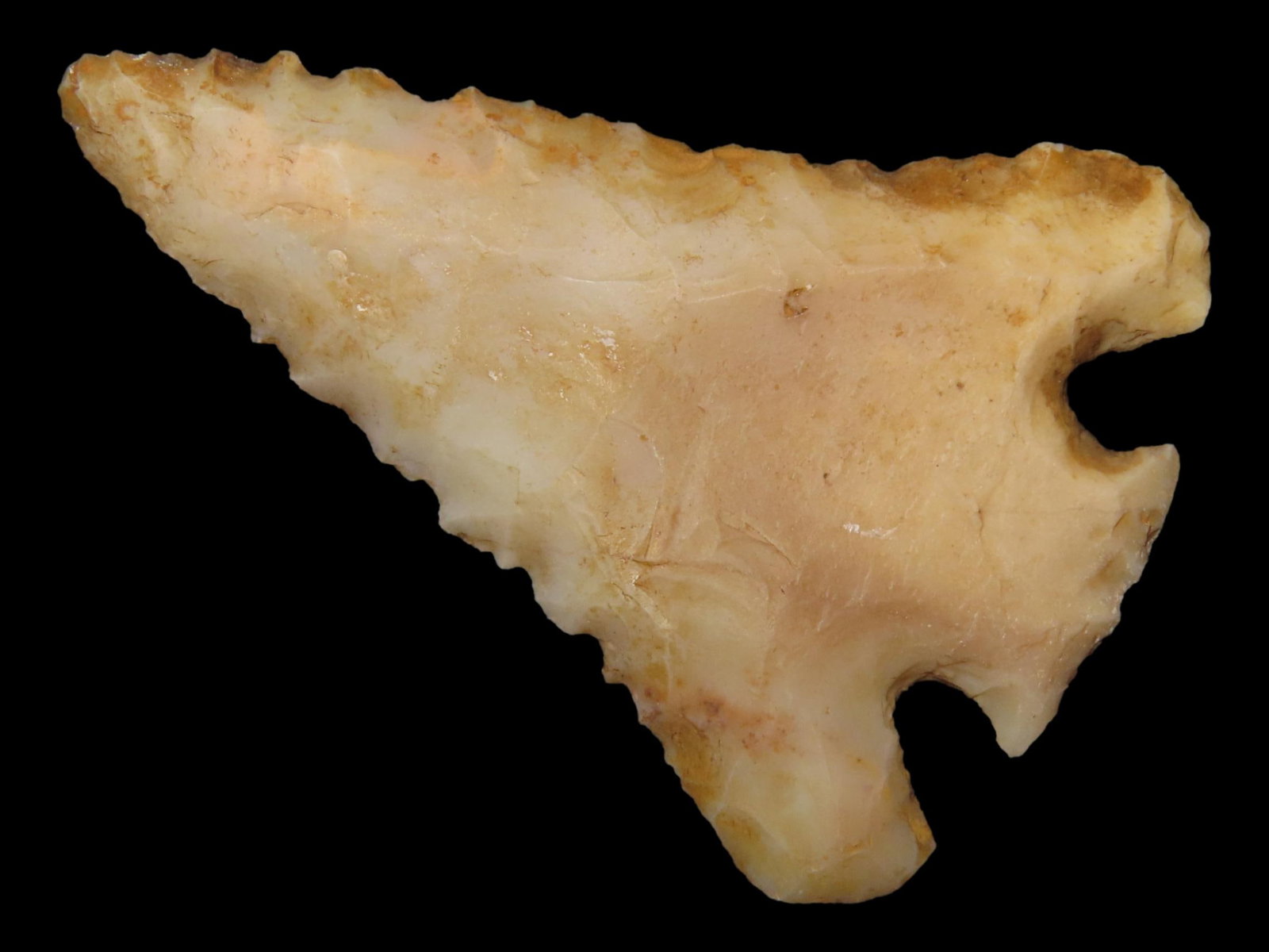 Phenomenal 2 3/8" Florida Candy Clay found in Pasco County, FL. Heavily Patinated & highly: Phenomenal 2 3/8" Florida Candy Clay found in Pasco County, FL. Heavily Patinated & highly Translucent with great color! Ex Brian Boles Collection. Deep South Arrowhead.