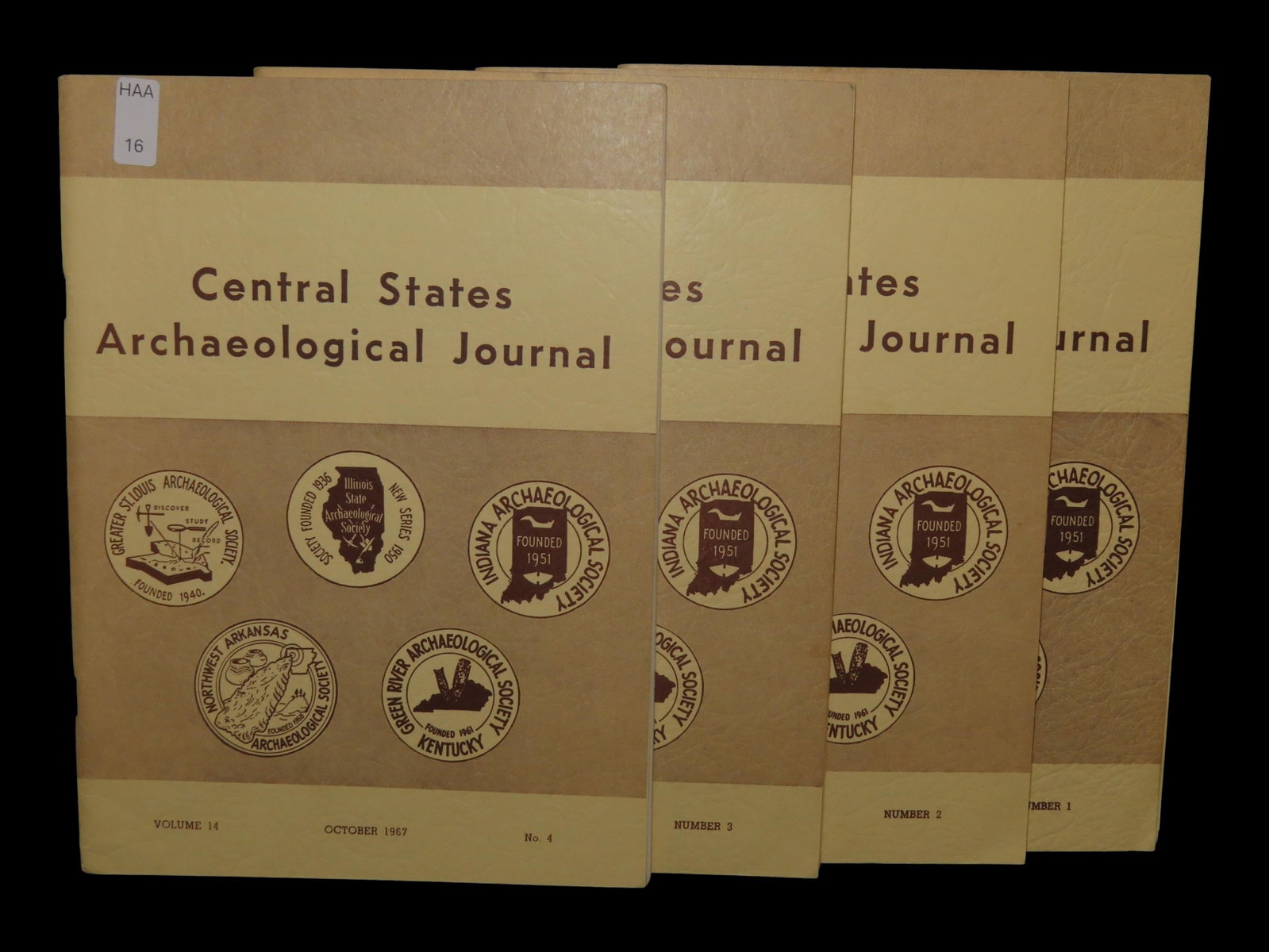FULL SET OF 1967 CENTRAL STATES ARCHAEOLOGICAL JOURNALS. FULL OF TONS OF GREAT PICS & ARTICLES ON (1 of 3)