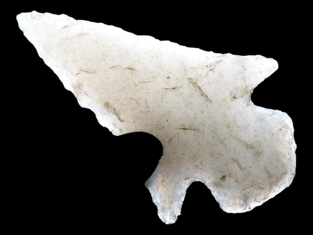 Incredible Translucent Hayes Bird Point found in Miller County Arkansas. Perfect example with great (1 of 5)
