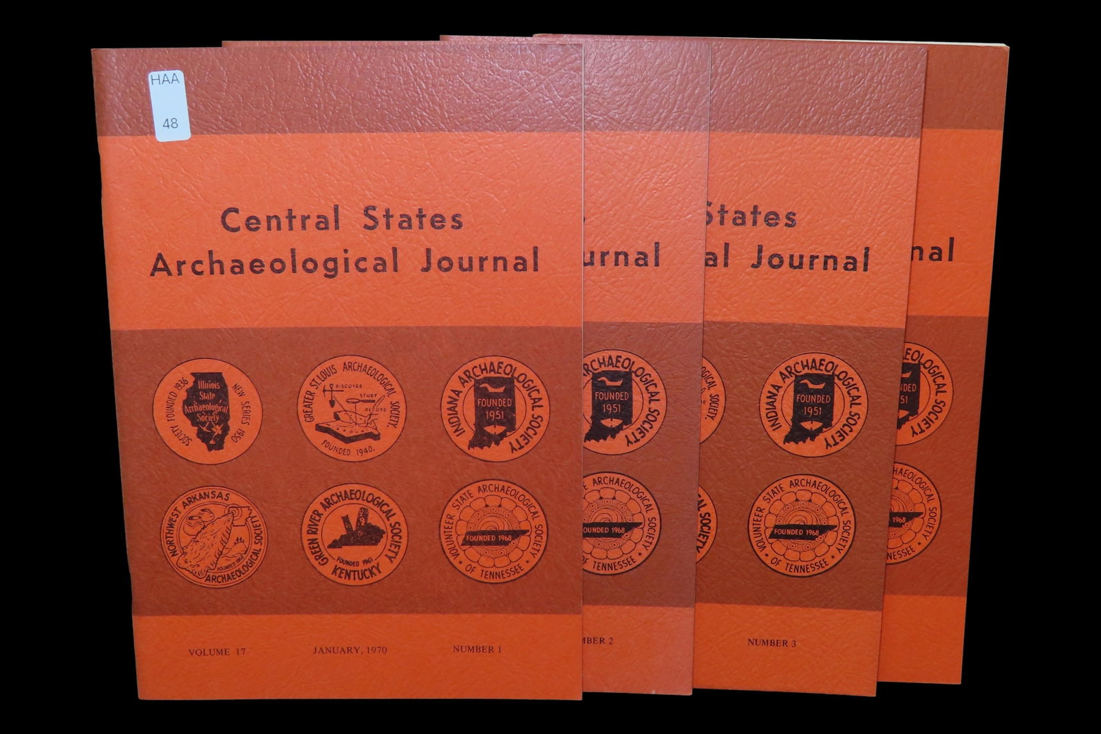 FULL SET OF 1970 CENTRAL STATES ARCHAEOLOGICAL JOURNALS. FULL OF TONS OF GREAT PICS & ARTICLES ON (1 of 3)