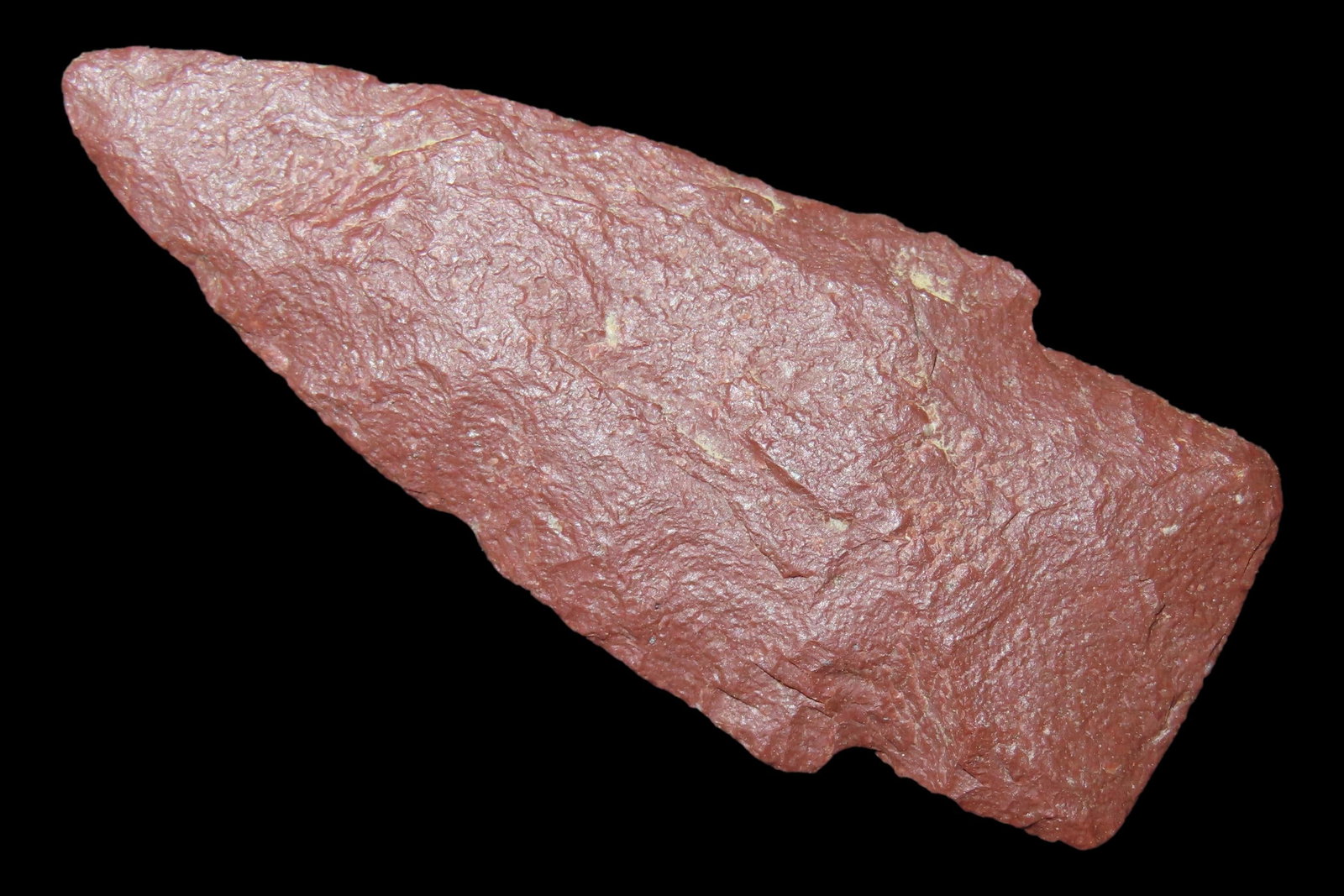 Incredible 2 3/4" Rhyolite Scottsbluff, Clay Co. Arkansas. Motley COA. Great example made out of a: Incredible 2 3/4" Rhyolite Scottsbluff, Clay Co. Arkansas. Motley COA. Great example made out of a beautiful piece of dark red/purple rhyolite. Great Rare Example.