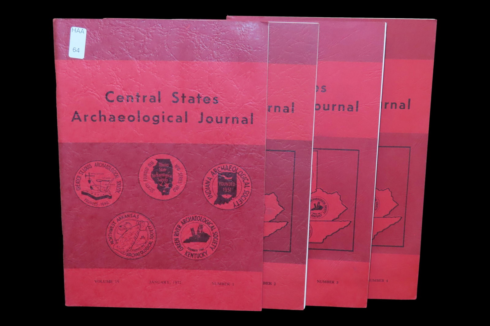 FULL SET OF 1972 CENTRAL STATES ARCHAEOLOGICAL JOURNALS. FULL OF TONS OF GREAT PICS & ARTICLES ON (1 of 3)