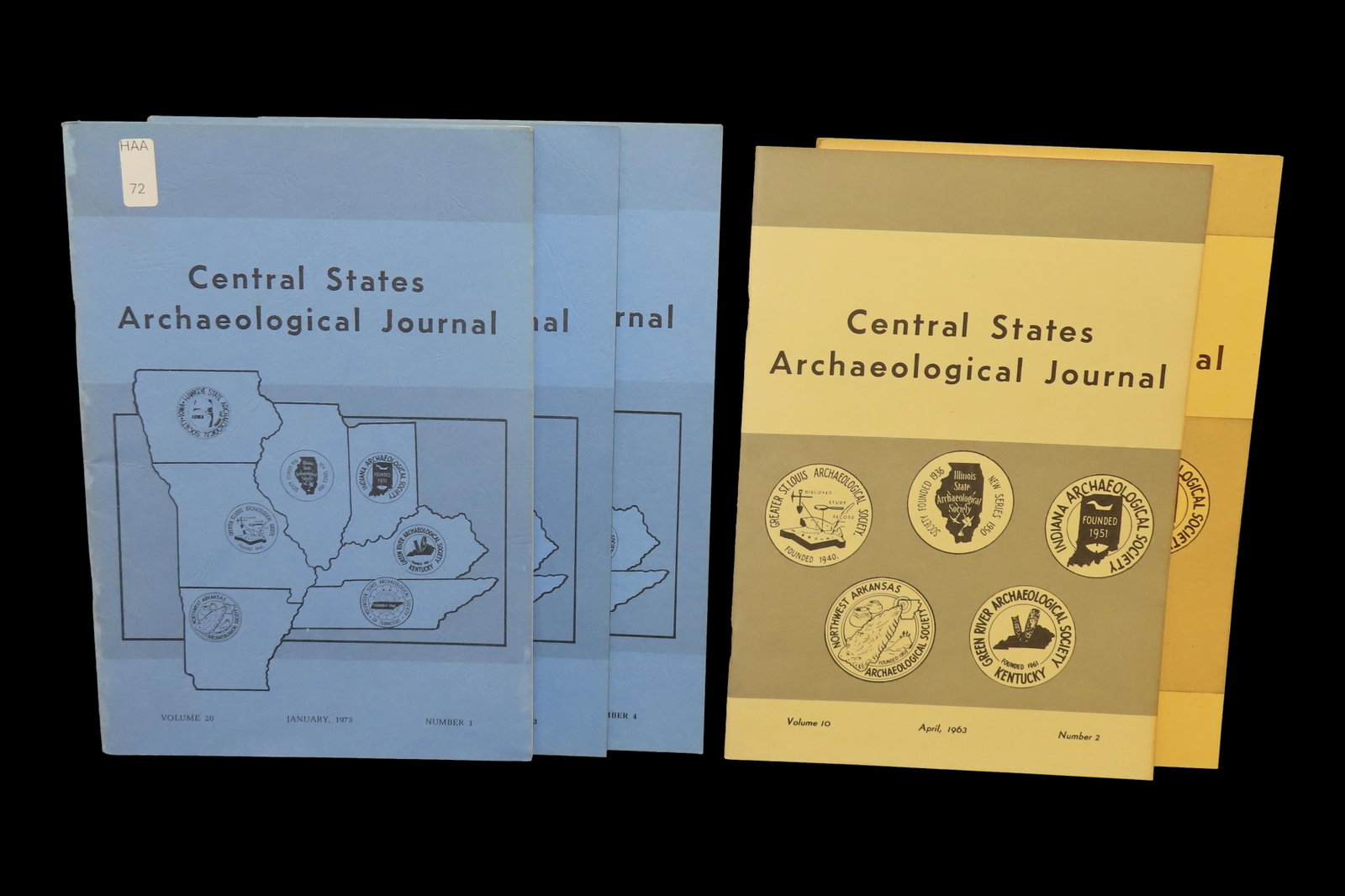 SET OF 1973 CENTRAL STATES ARCHAEOLOGICAL JOURNALS. FULL OF TONS OF GREAT PICS & ARTICLES ON PALEO (1 of 3)