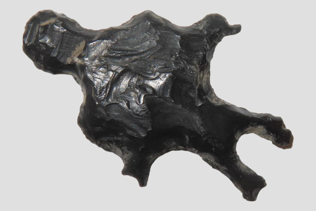 Rare Obsidian Human Effigy Eccentric found on Private Property by Alan Forsage in S.E. New Mexico. (1 of 6)