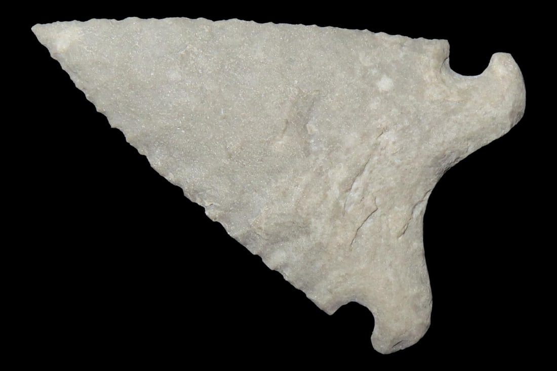Phenomenal Hardaway found in Ashe County North Carolina. Very thin with excellent flaking. Ex Frank (1 of 6)