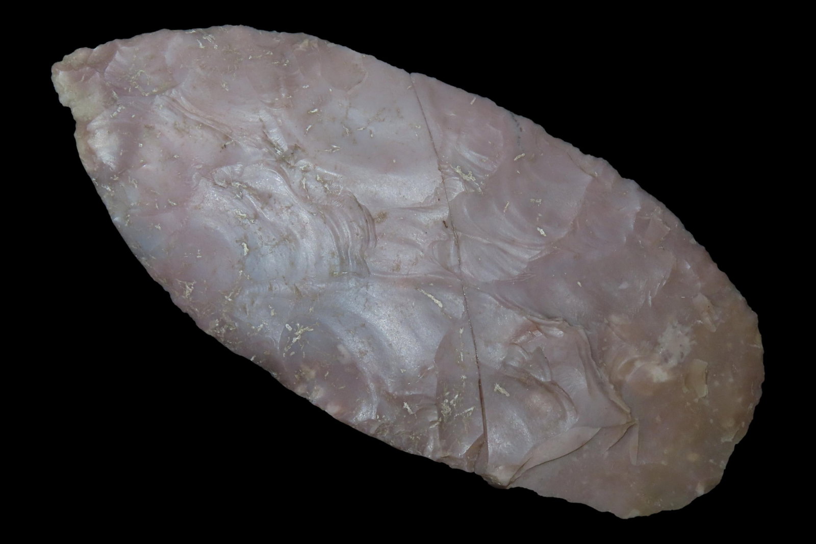 Incredible 5 3/8" Purple Texas Blade, Very Thin example! Broken & Tightly Glued. Found in Kerr (1 of 9)