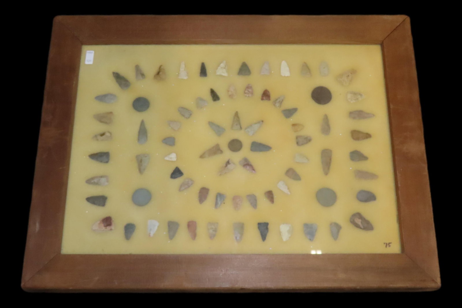 24" x 18" Frame full of Arrowheads found in Wayne & Hardin County Tennessee by Boyd Cole. Indian (1 of 8)