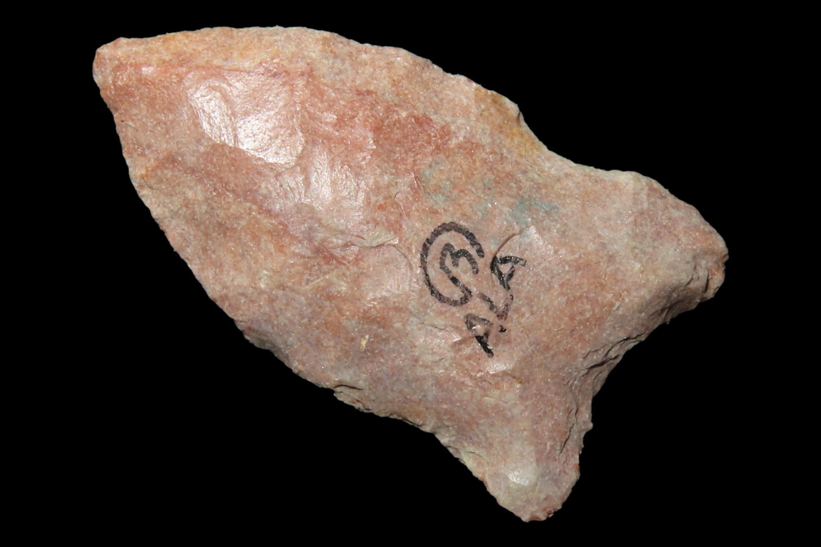 Nice colorful Paleo Dart found in Northern Alabama. Ex Joey Ellis Collection. (1 of 6)