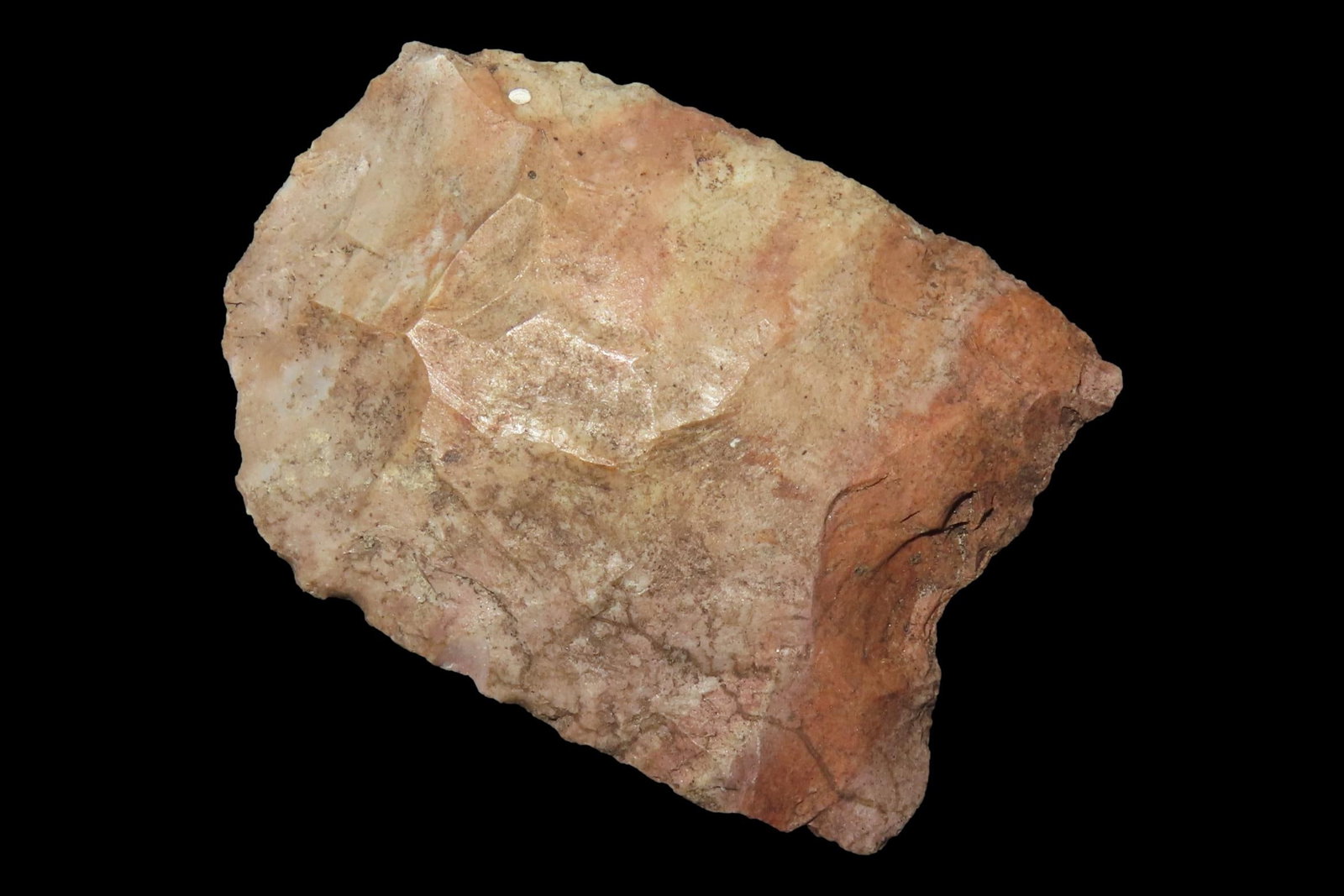 2 1/16" Paleo Clovis Knife / Hafted Scraper found in Henderson Co., Tennessee. Heavily Patinated (1 of 7)