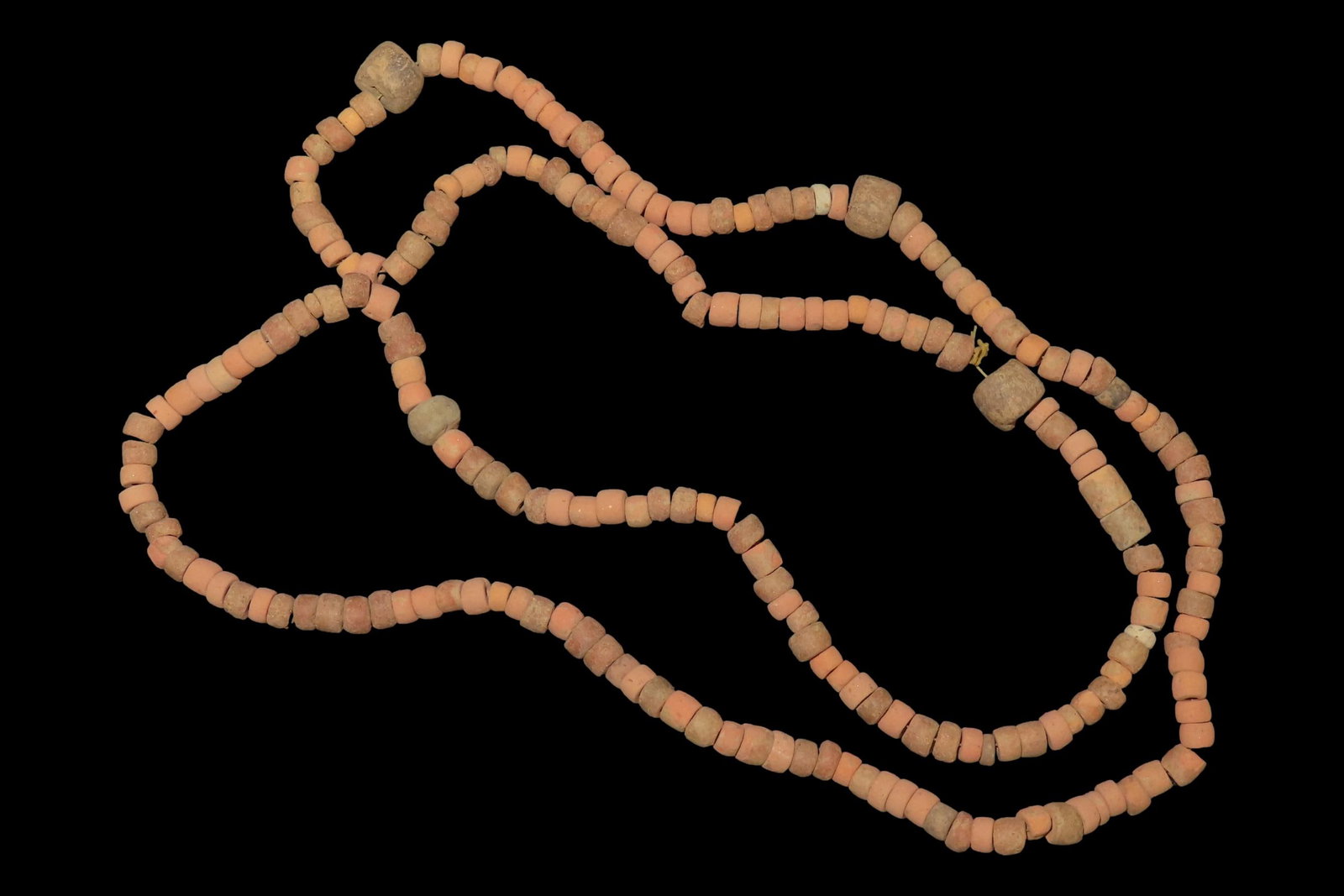 28" Hohokam / Mimbres Drilled Bead Necklace found in New Mexico. Ex Jonathan parks Collection. (1 of 6)