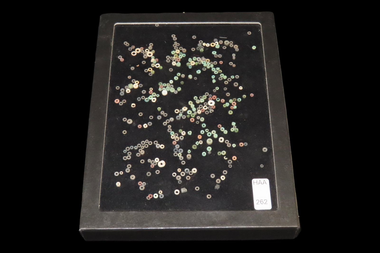 Incredible Frame of Mimbres / Hohokam Beads, Stone, Turquoise, & Shell. About 250 beads! (1 of 4)