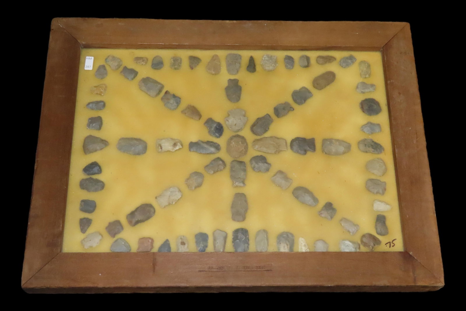 24" x 18" Frame full of Hafted Scrapers / Arrowheads found in Wayne & Hardin County Tennessee by (1 of 6)