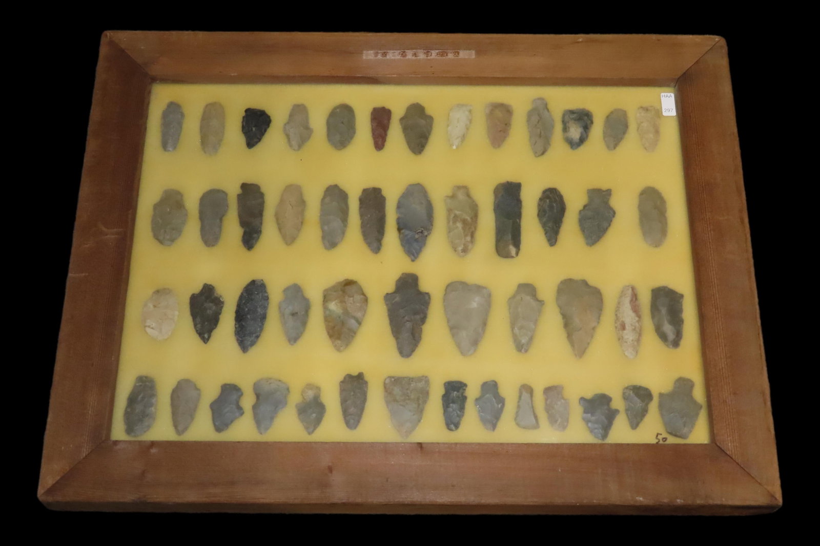 24" x 18" Frame full of Arrowheads found in Wayne & Hardin County Tennessee by Boyd Cole. Indian (1 of 7)