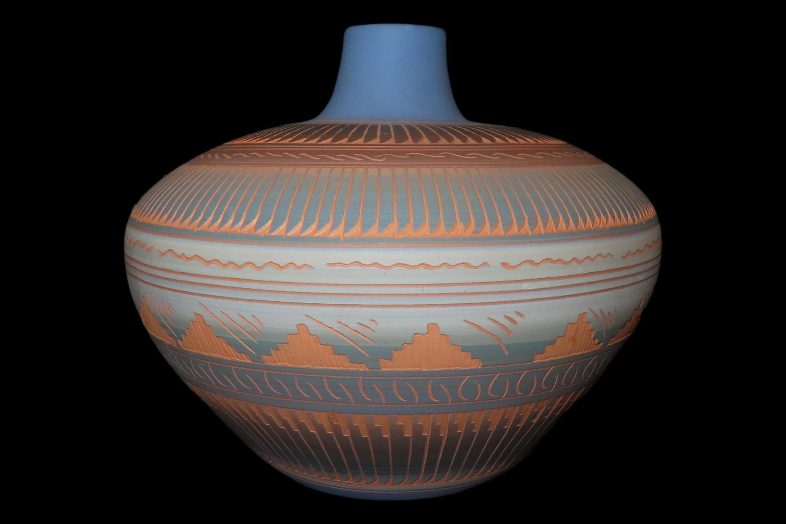 Beautiful Southwest Navajo Indians Pottery Vase / Jar / Bowl. Original Hand Painted / hand Etched (1 of 5)
