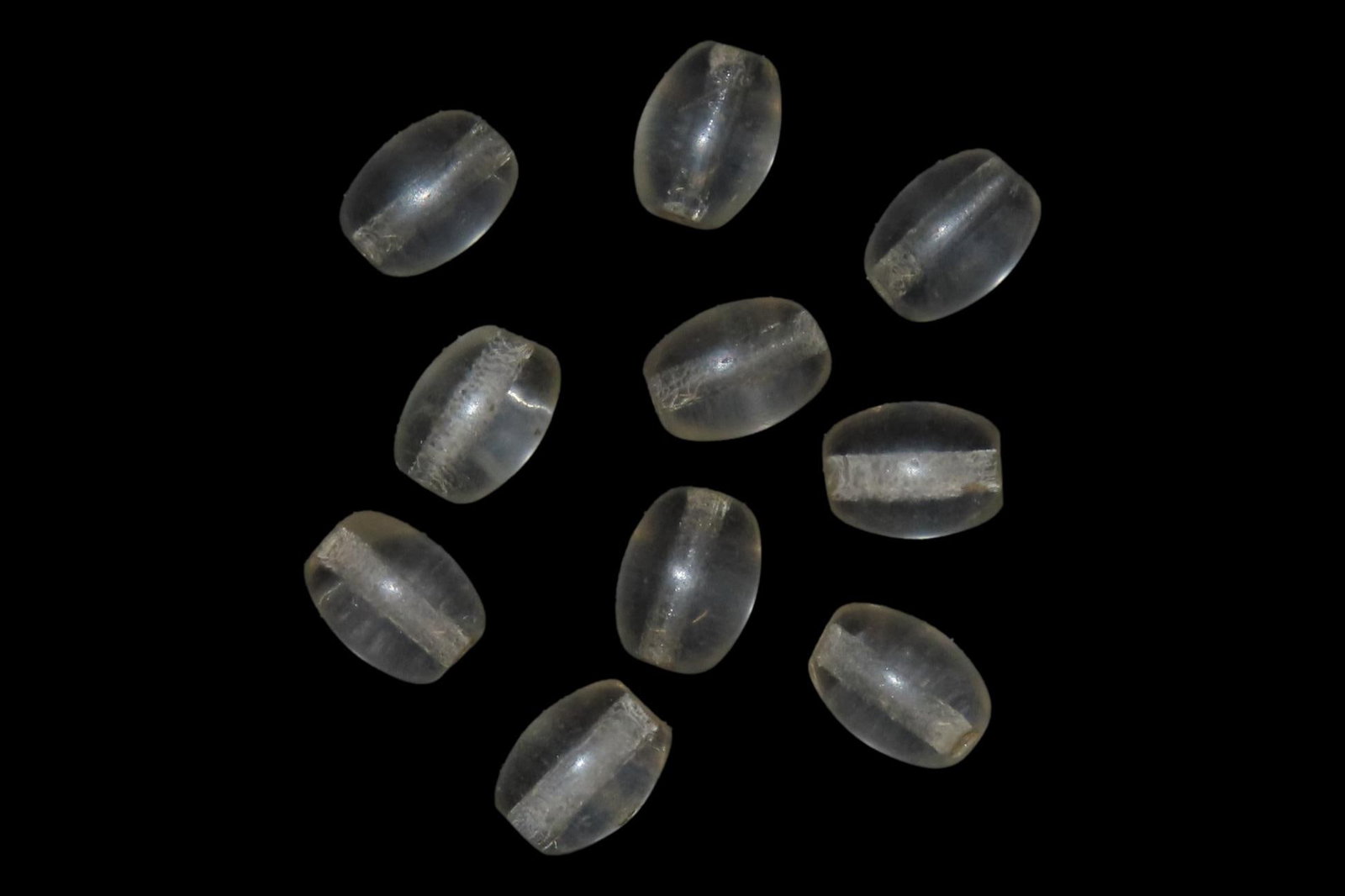 Lot of 10 Pre-Columbian Clear Crystal Quartz Drilled Tube Beads. Just imagine the time & patience to: Lot of 10 Pre-Columbian Clear Crystal Quartz Drilled Tube Beads. Just imagine the time & patience to make just one of these, much less 10 or a whole necklace full!