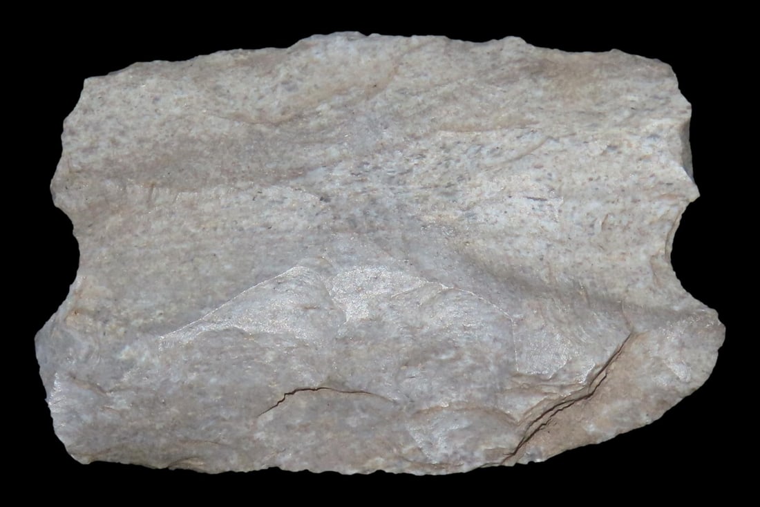 Rare Indiana Green Paleo Square Knife, Vigo County Indiana. Notched on both ends with dual cutting (1 of 6)
