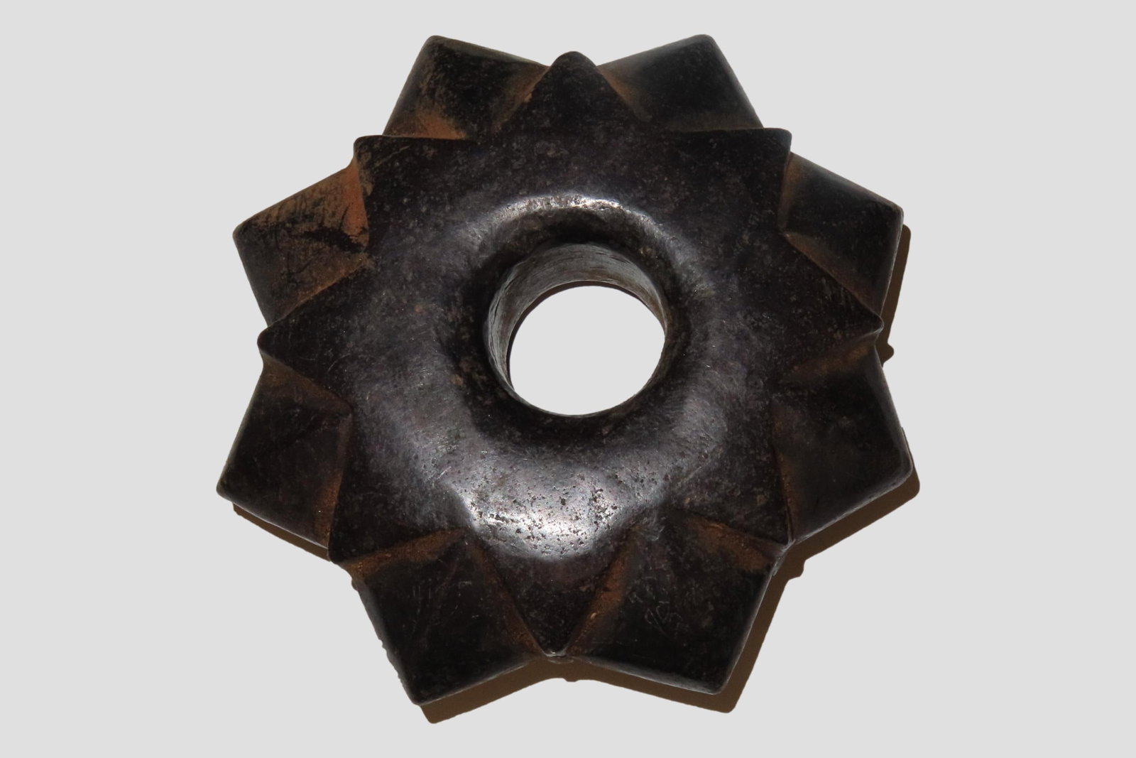 Amazing 4 1/2" Pre-Columbian Stone Mace Head, Great Design & Nice Polish, Mexico. (1 of 5)
