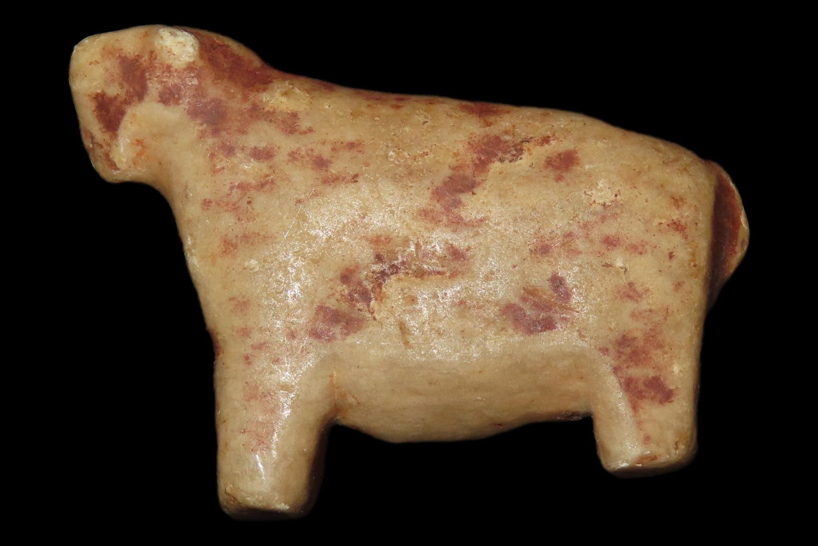 Pre-Columbian Stone Canopa Llama effigy from Peru, Colonial era, Nicely carved details and well (1 of 6)