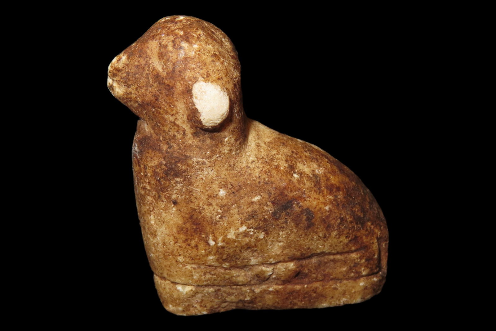 Pre-Columbian Stone Canopa Llama effigy from Peru, Colonial era, Nicely carved details and well (1 of 6)