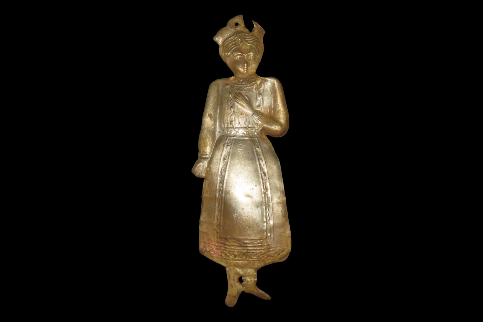 6 3/8" Vintage 1800's Ex Voto Milagro Pendant. Colonial Era Religeous Offerings for Well Being, (1 of 3)